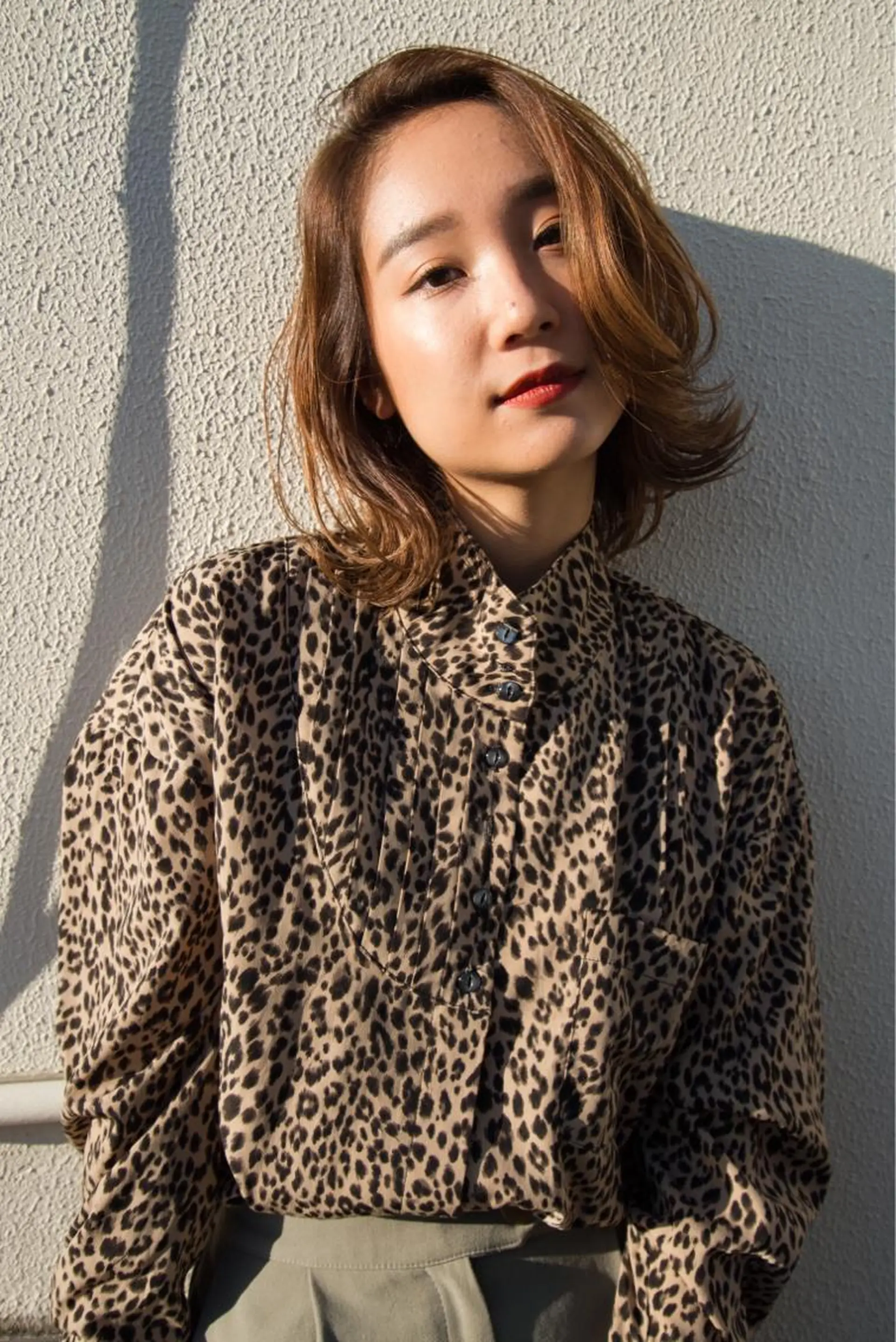ミディアム カラー カット ヘアカラー 千葉 慎也のヘアスタイル