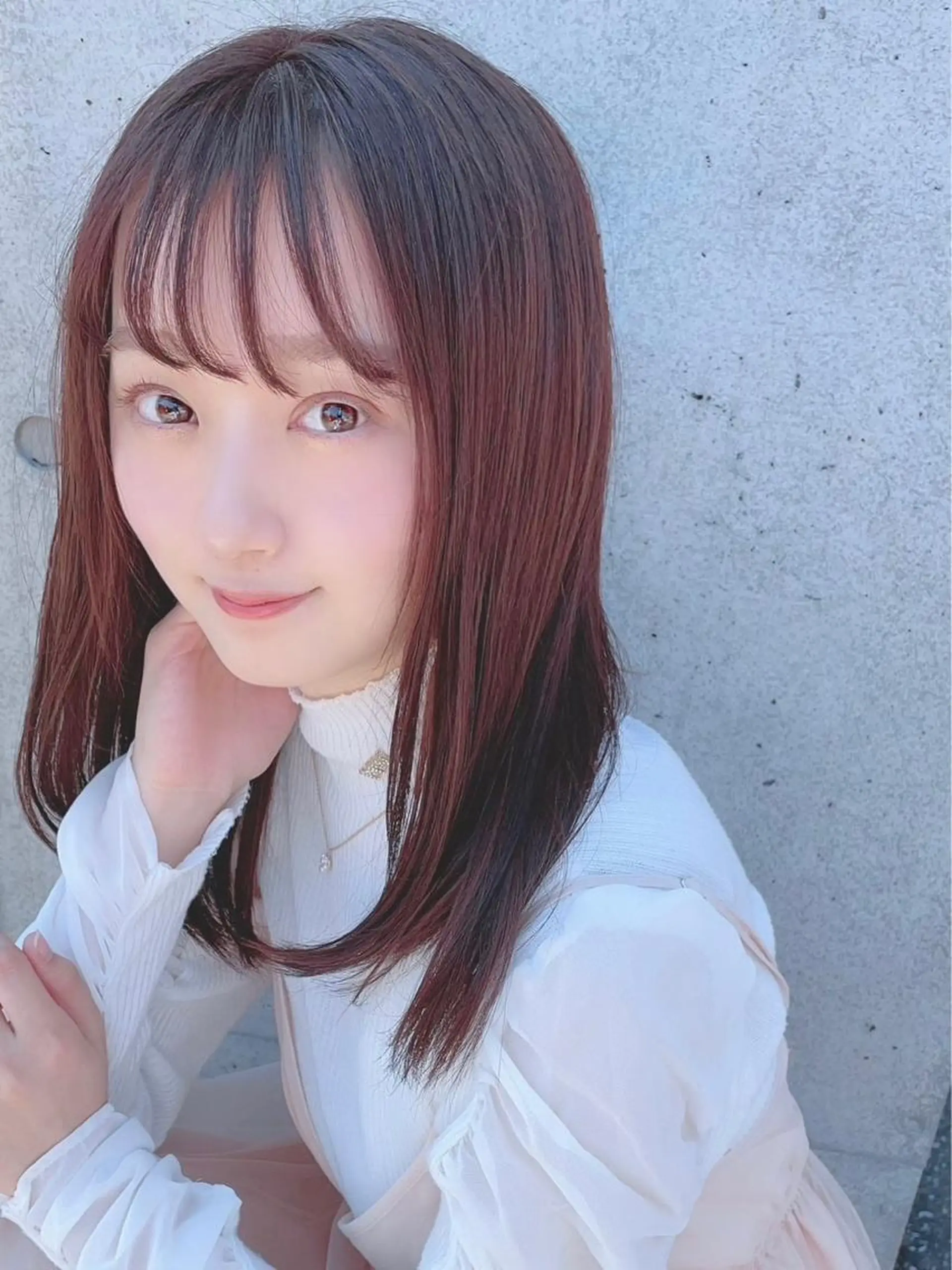 セミロング カラー パーマ ヘアアレンジ 【公式】amble luxe池袋東口🩷のヘアスタイル