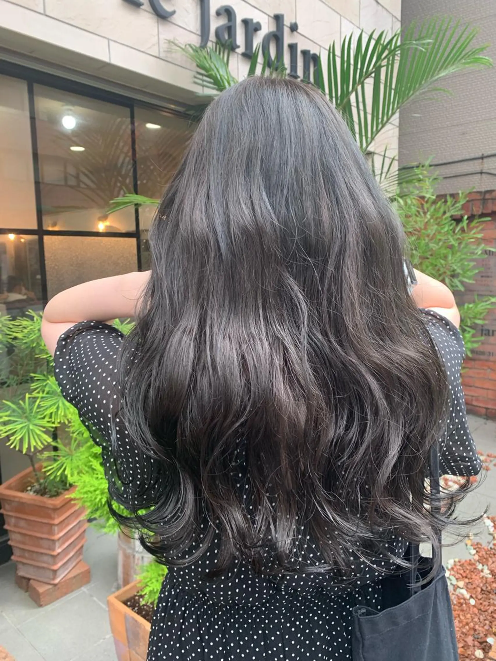 ロング カラー ブルーカラー 透明感カラー ダークグレー ダークグレージュ グレージュ ヘアカラー SHIAN 八王子👼鬼塚さやかのヘアスタイル