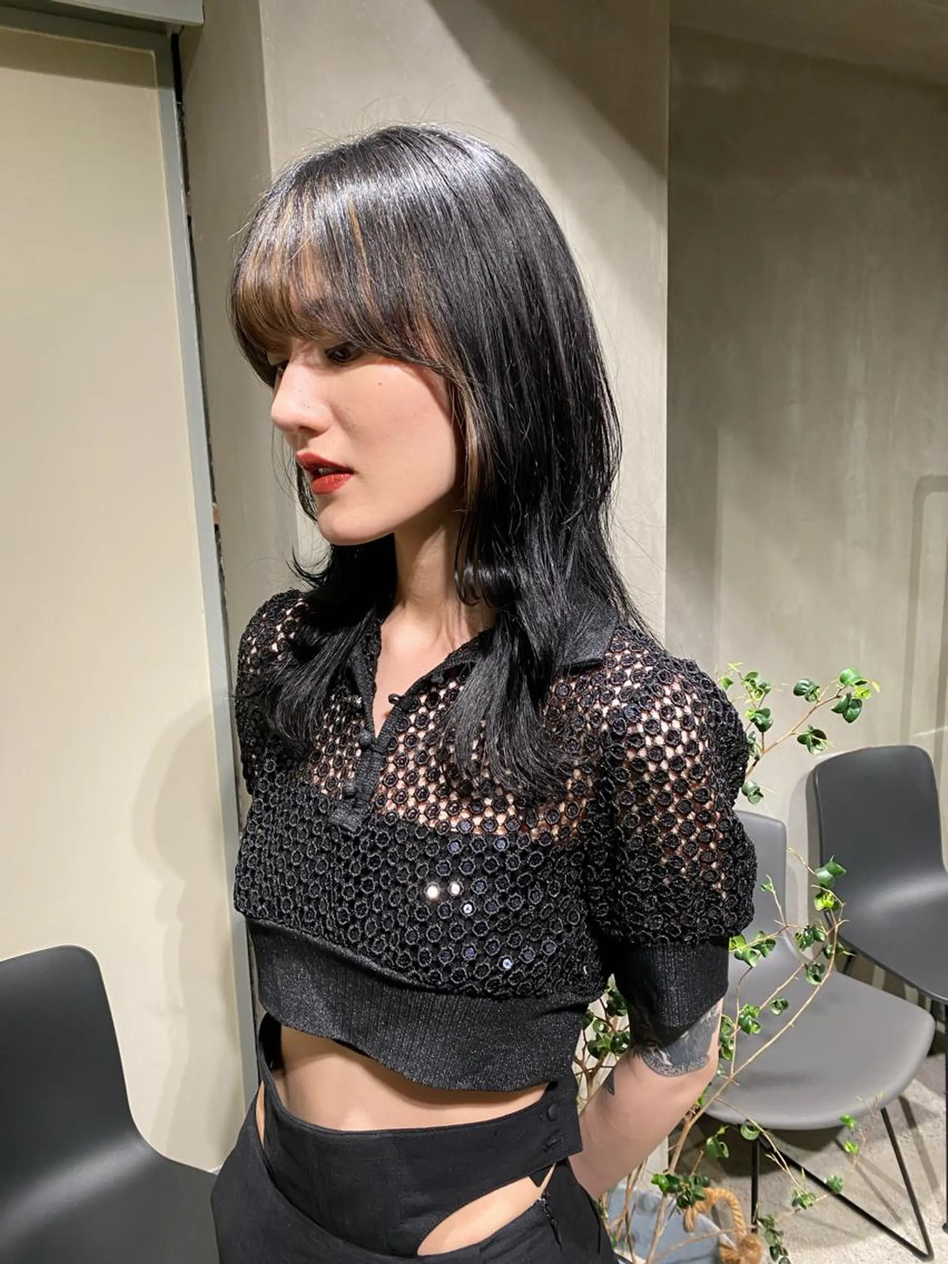 セミロング 無料カットモデル 丸川英心のヘアスタイル