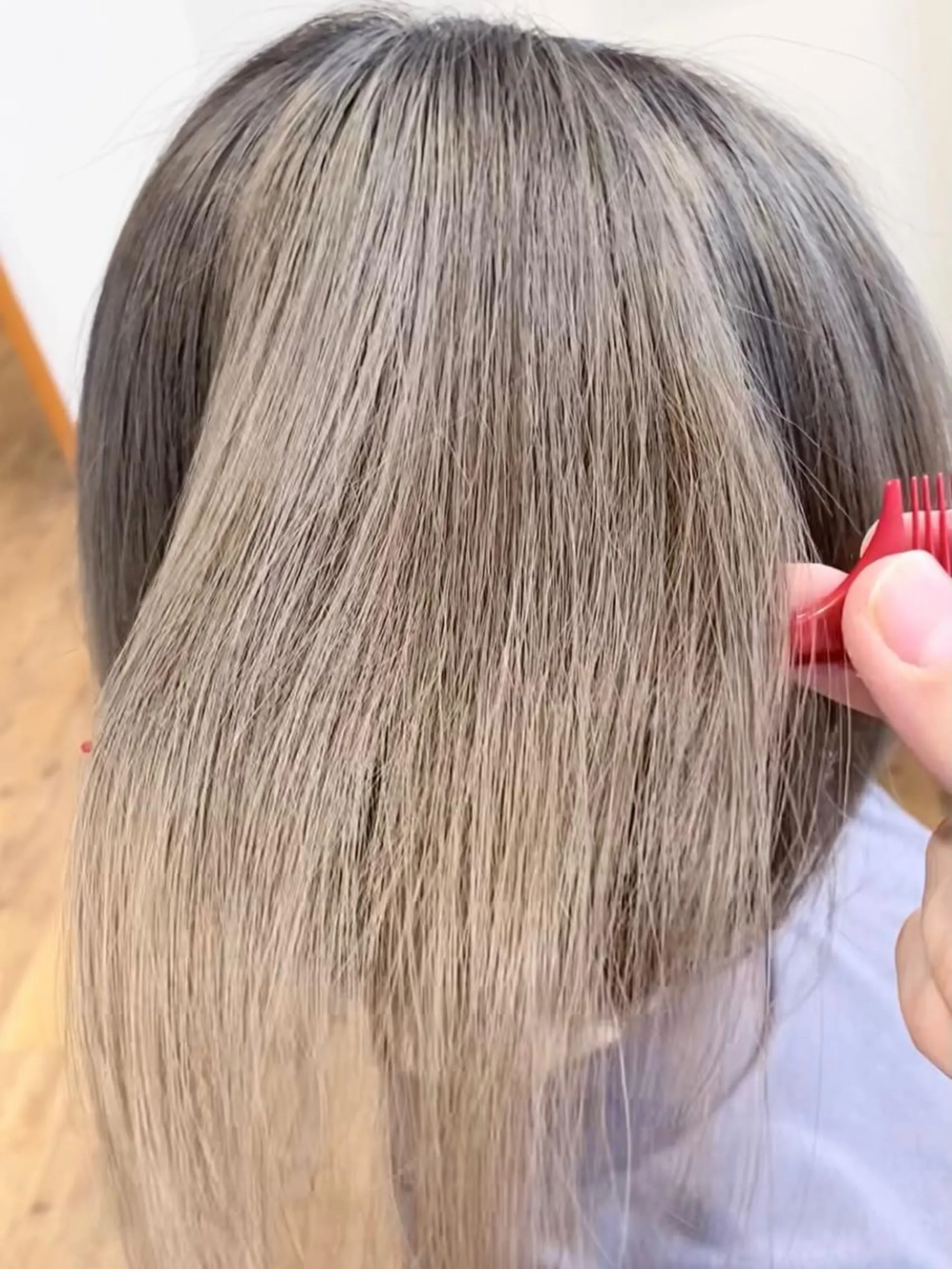 ショート カラー ブリーチ 透明感カラー グレージュ ラベンダーカラー ラベンダーグレージュ 髪質改善特化KIZU /艶髪研究（京都）のヘアスタイル