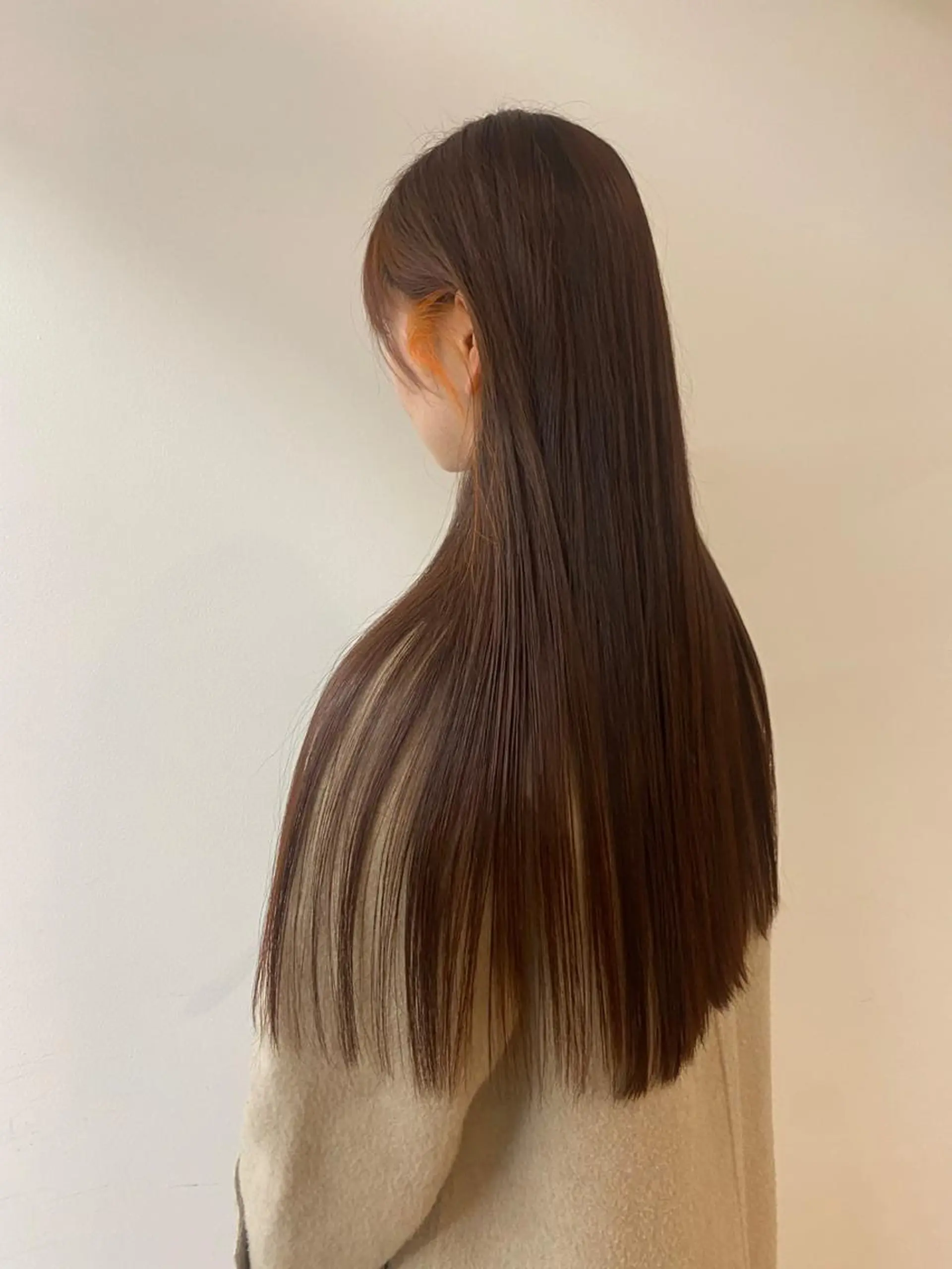 ロング ボブ ハイライト 髪質改善 韓国風ヘア レイヤーカット カット ヘアカラー THE  AGATA TOKYO所属・スパイラルパーマ/デ ザインカット/アミのヘアスタイル