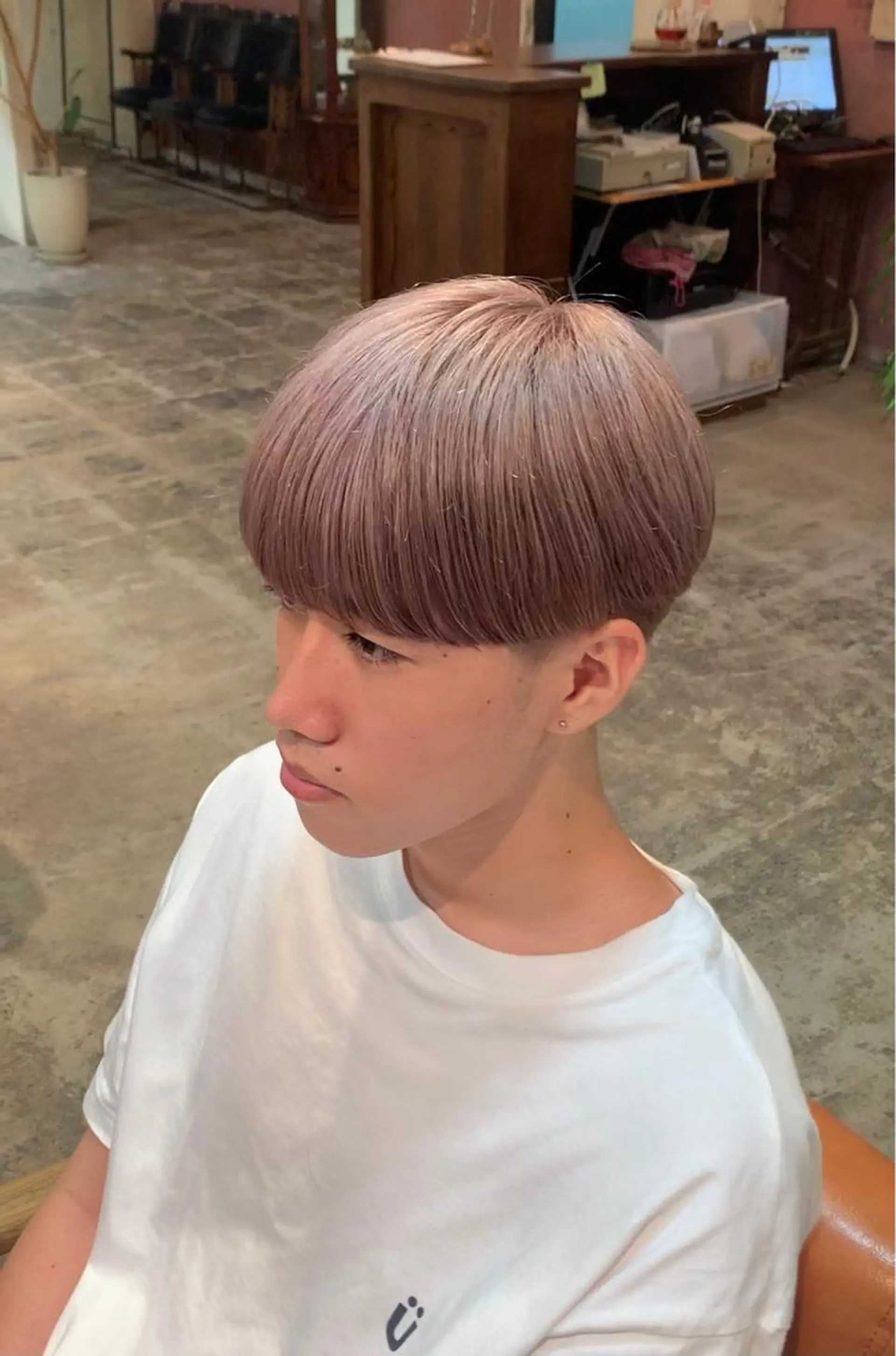 ショート カラー メンズ 似合わせカット ケアパーマ喜来雅由のヘアスタイル