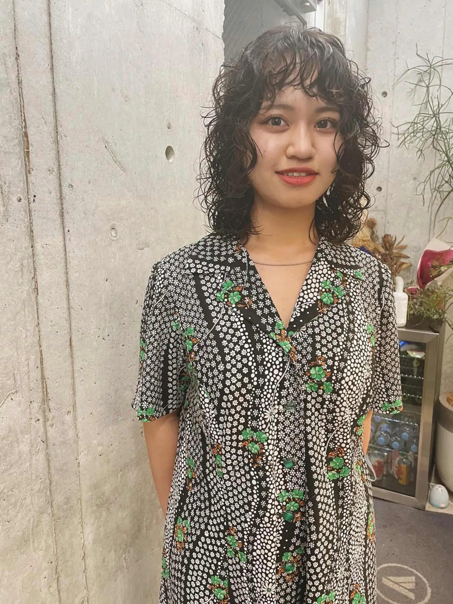 ミディアム カラー カット パーマ トリートメント センスをお届けします 大谷将生infpのヘアスタイル