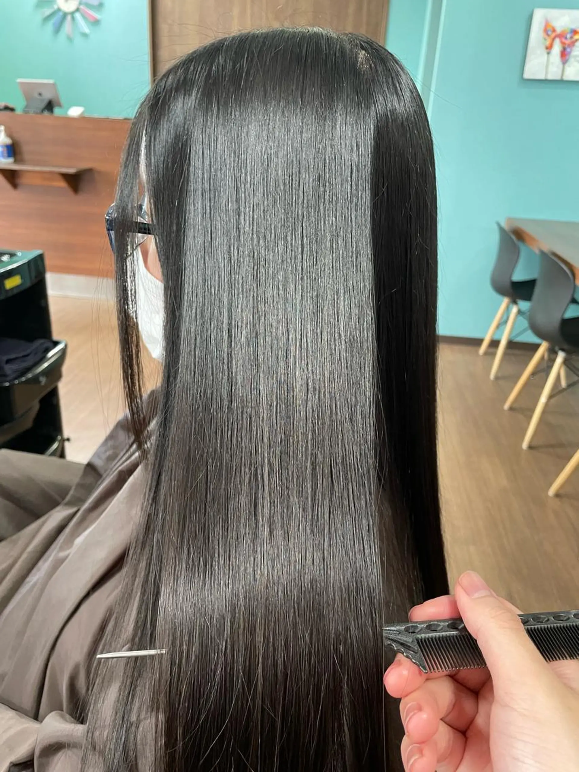 ロング トリートメント Mavie hair所属・髪質改善×潤艶カラー ⭐️岡田崇彰のヘアスタイル