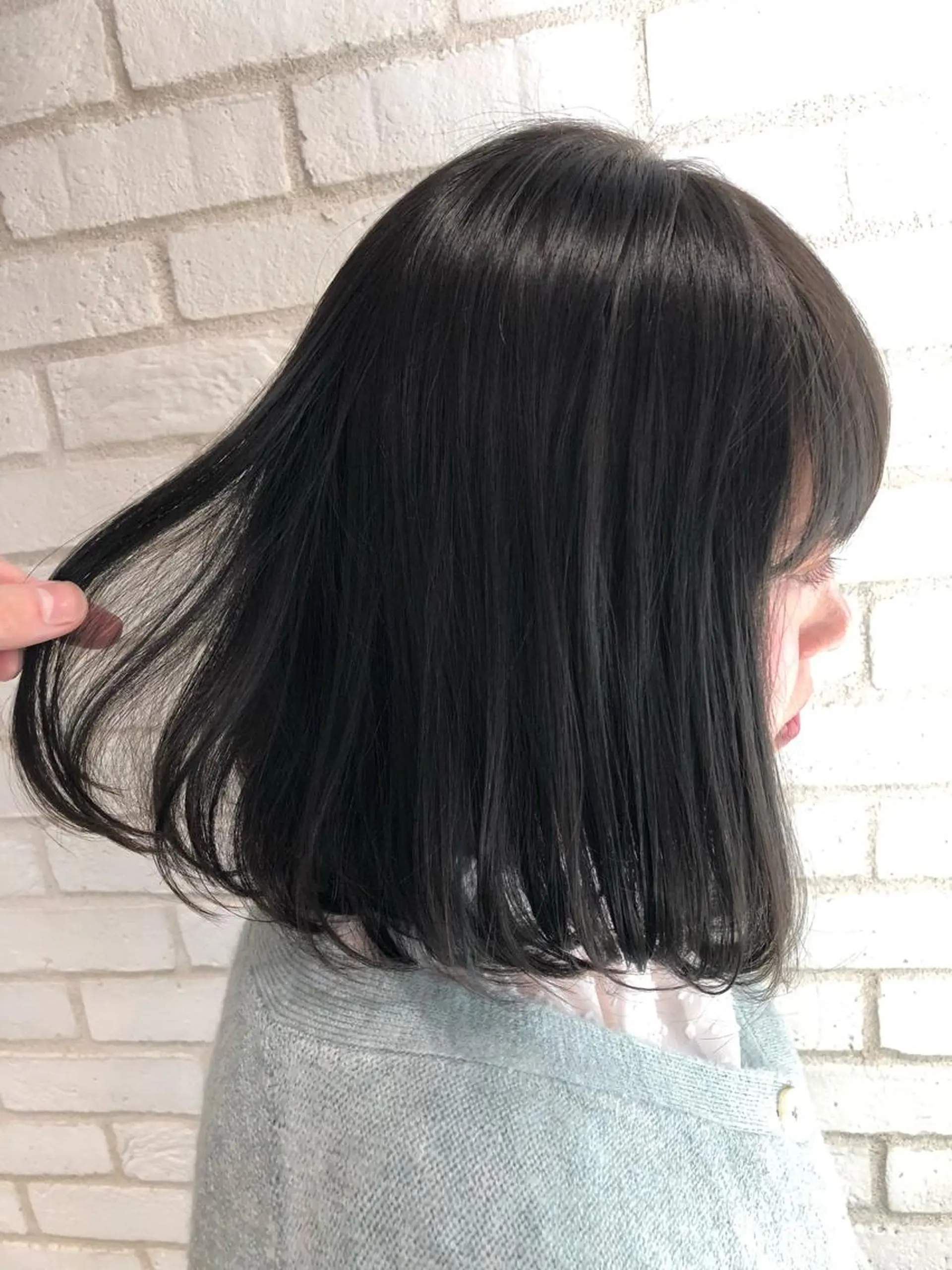 ミディアム カラー パーマ ヘアアレンジ メンズ キッズ ネイル マツエク・マツパ ブルーカラー ブルージュ ブルー 新宿/髪質改善/ 美髪矯正✨浅江通友のヘアスタイル