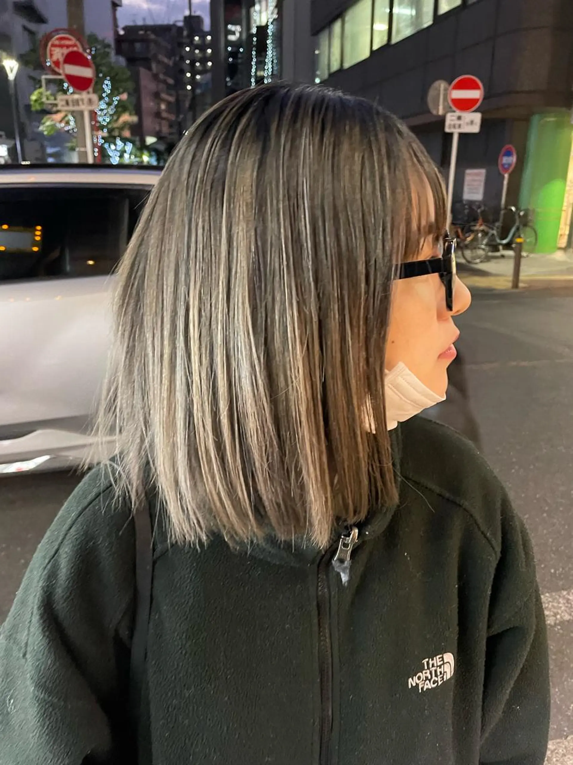 セミロング カラー ショートボブ セミロングパーマ ミストバング ブリーチ ダブルカラー スパイキーパーマ 柏NO1 藤本葉のヘアスタイル