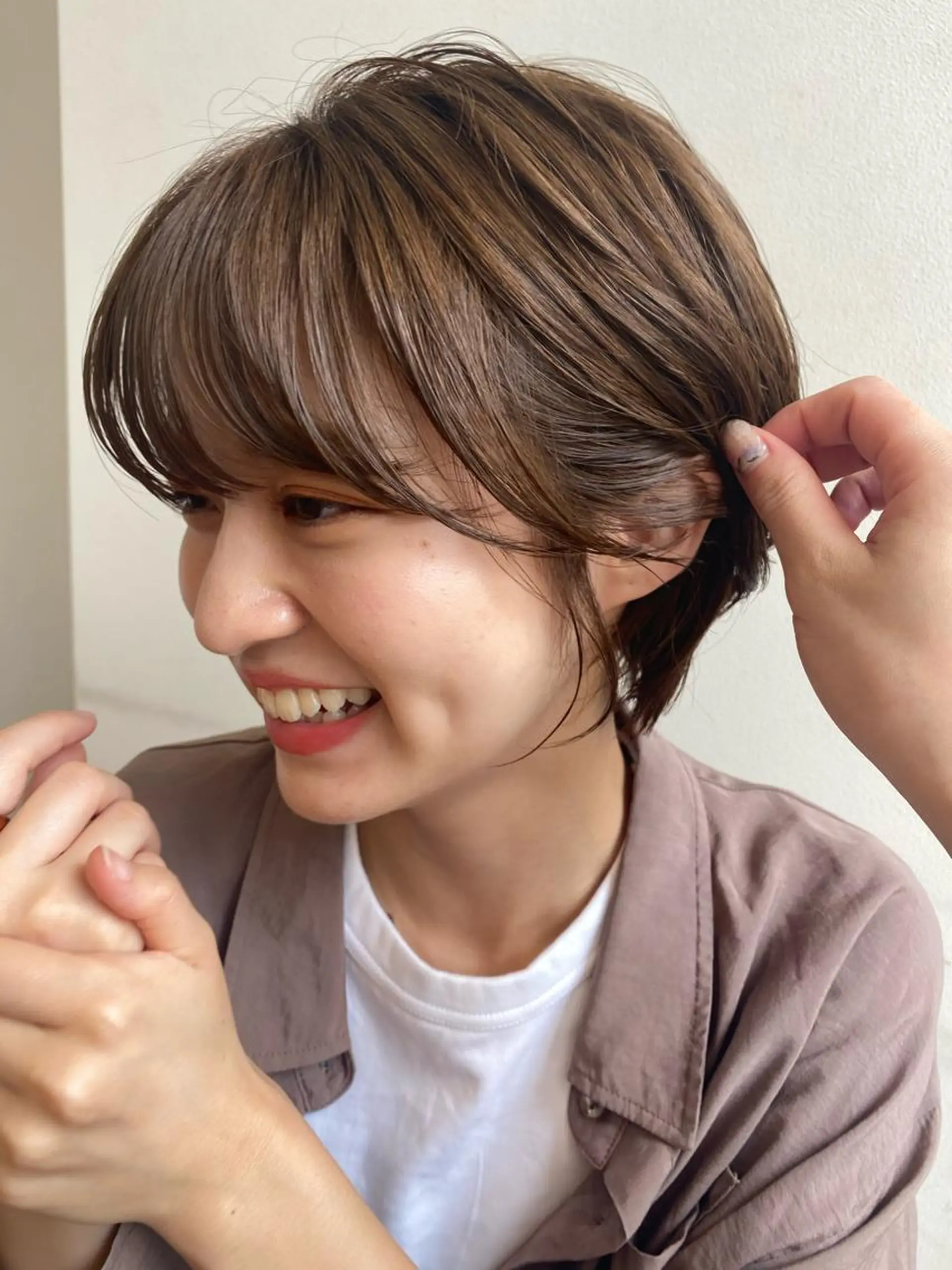 ショート カラー パーマ ヘアアレンジ ✨艶髪✨ 奈須晴香のヘアスタイル