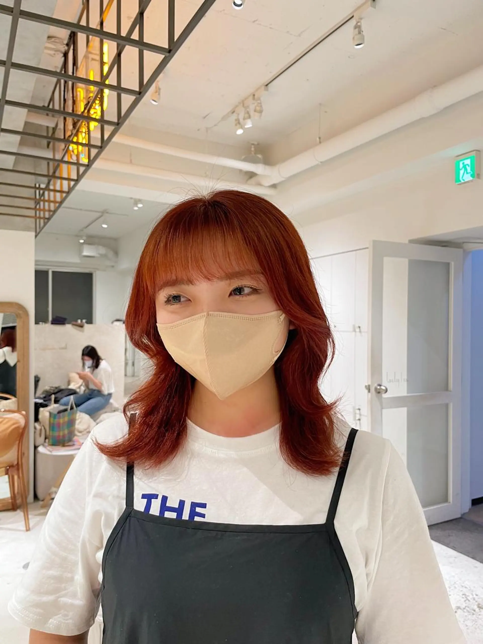 ミディアム カラー ブリーチ ブラウンカラー オレンジ loely 💞miyuのヘアスタイル