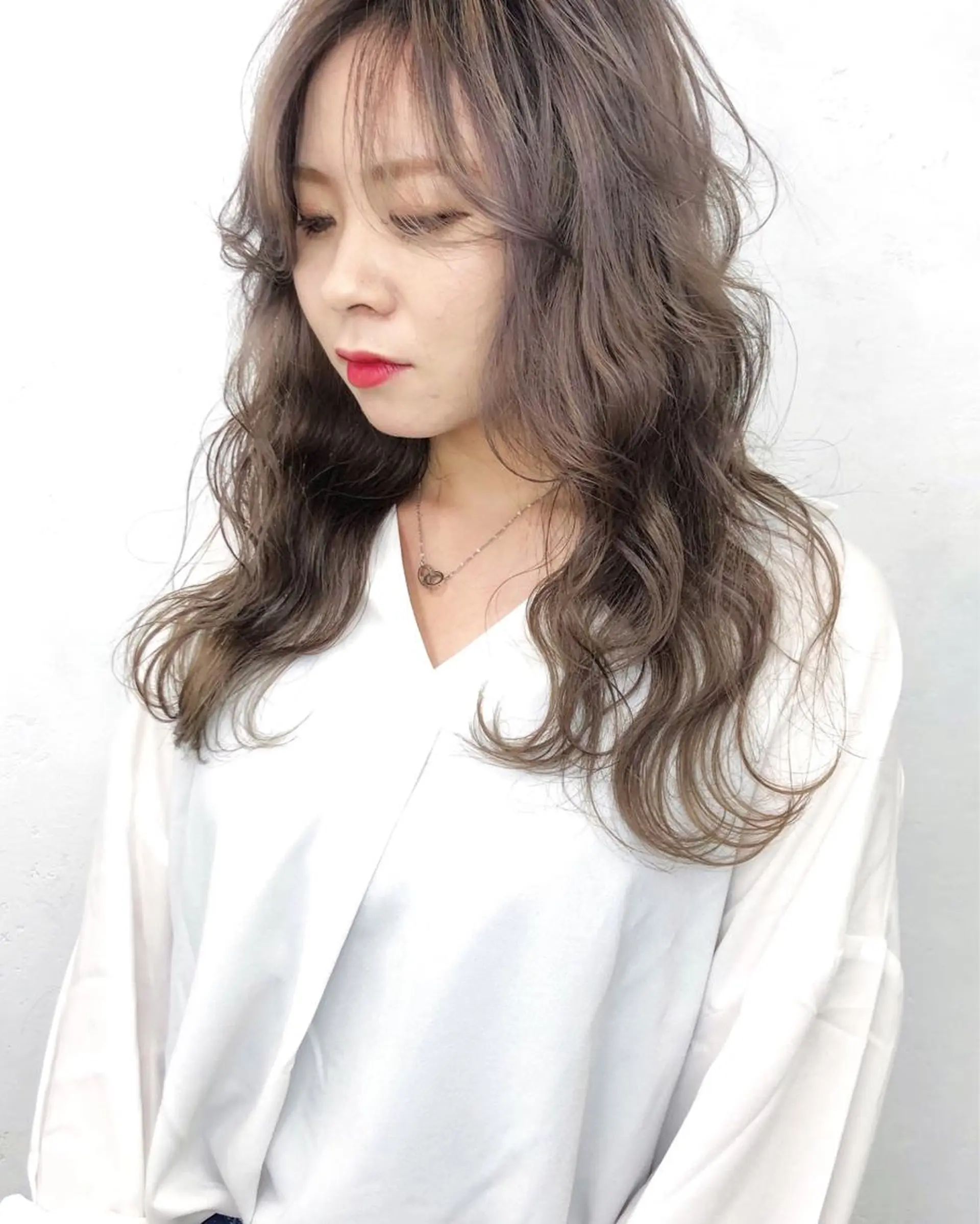 ロング カラー メンズ グレージュ カット ヘアカラー トリートメント pigment所属・♡MIHO♡ スタイリストのヘアスタイル