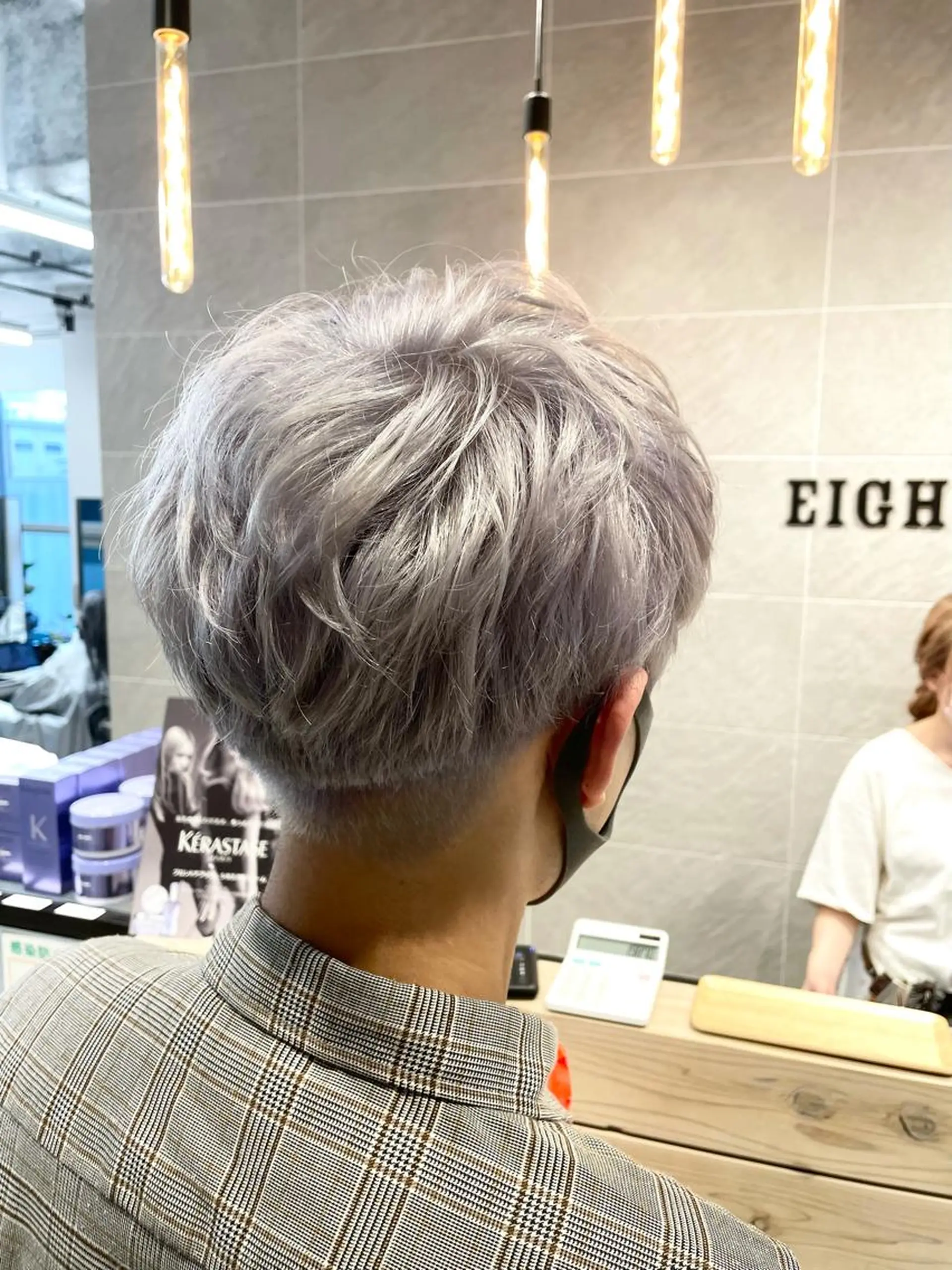 ショート カラー メンズ ヘアカラー トリートメント ヘアセット ハイトーン×レイヤー ／遠藤将太のヘアスタイル