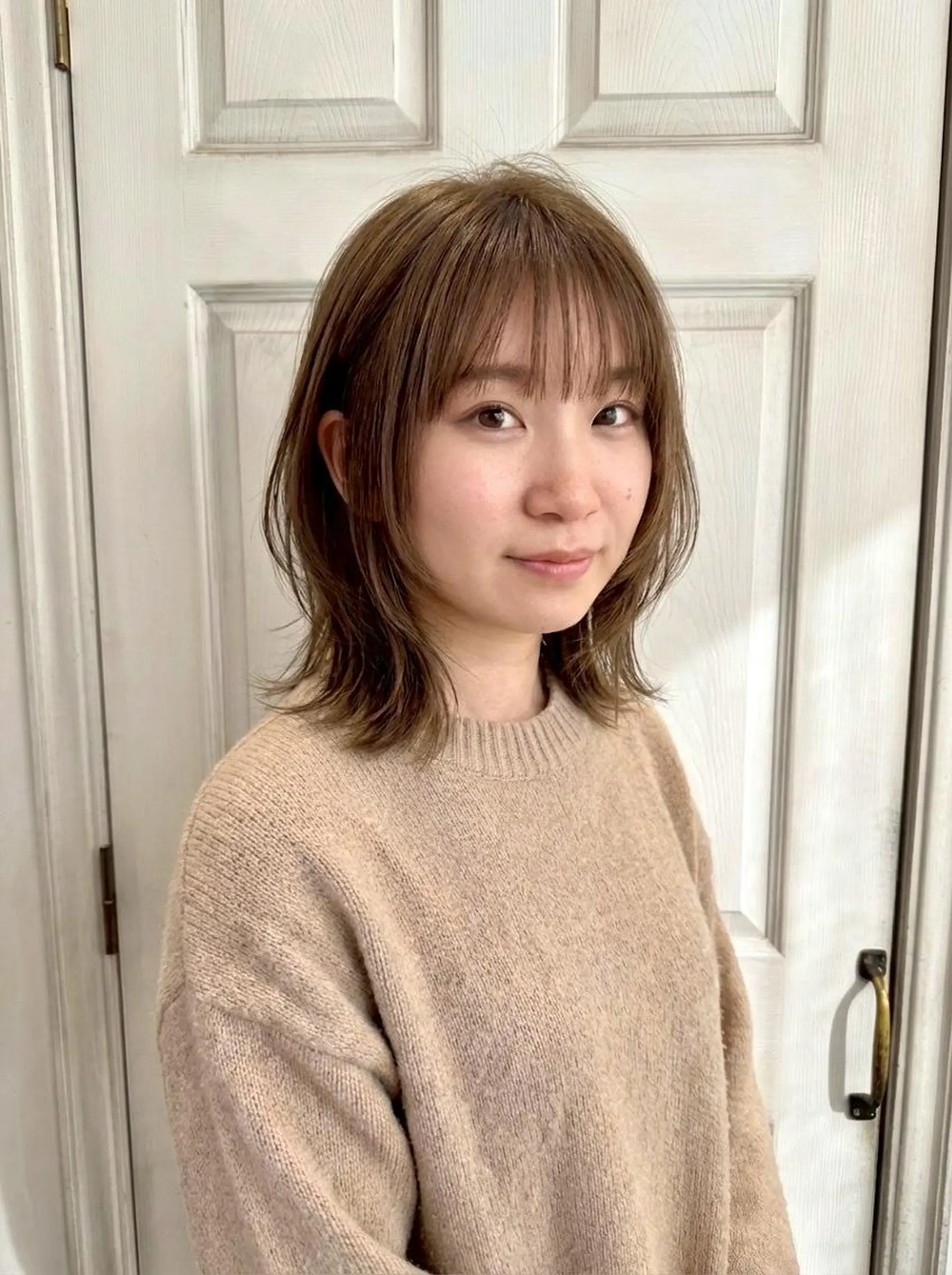 ミディアム ボブ くびれヘア 顔周りカット 髪質改善 韓国風ヘア Aroma hair 🌙tanakaのヘアスタイル
