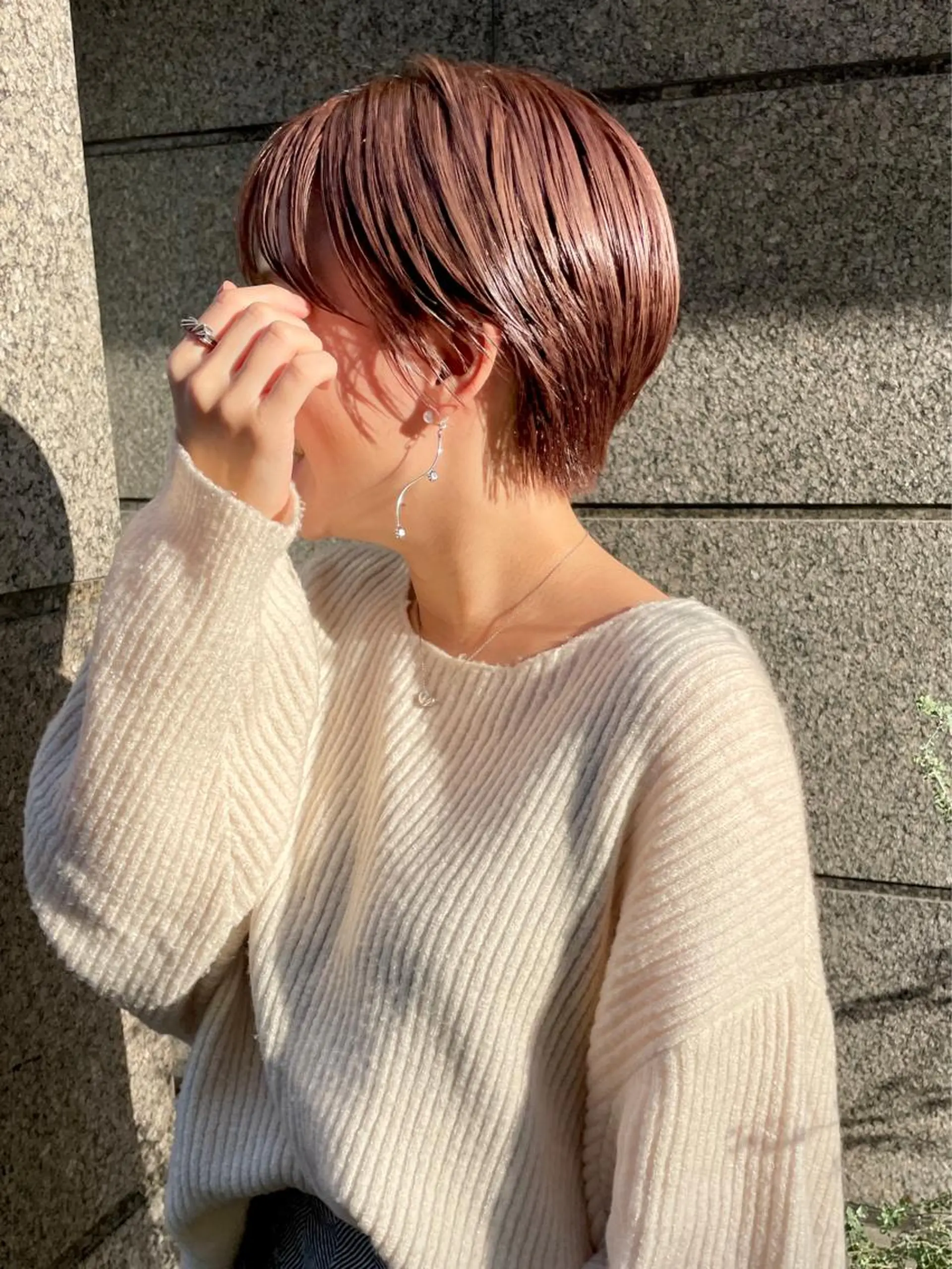 ショート カラー ピンクカラー 韓国風ヘア ショートヘア 💎韓国風レイヤー /ボブ💎Namiのヘアスタイル