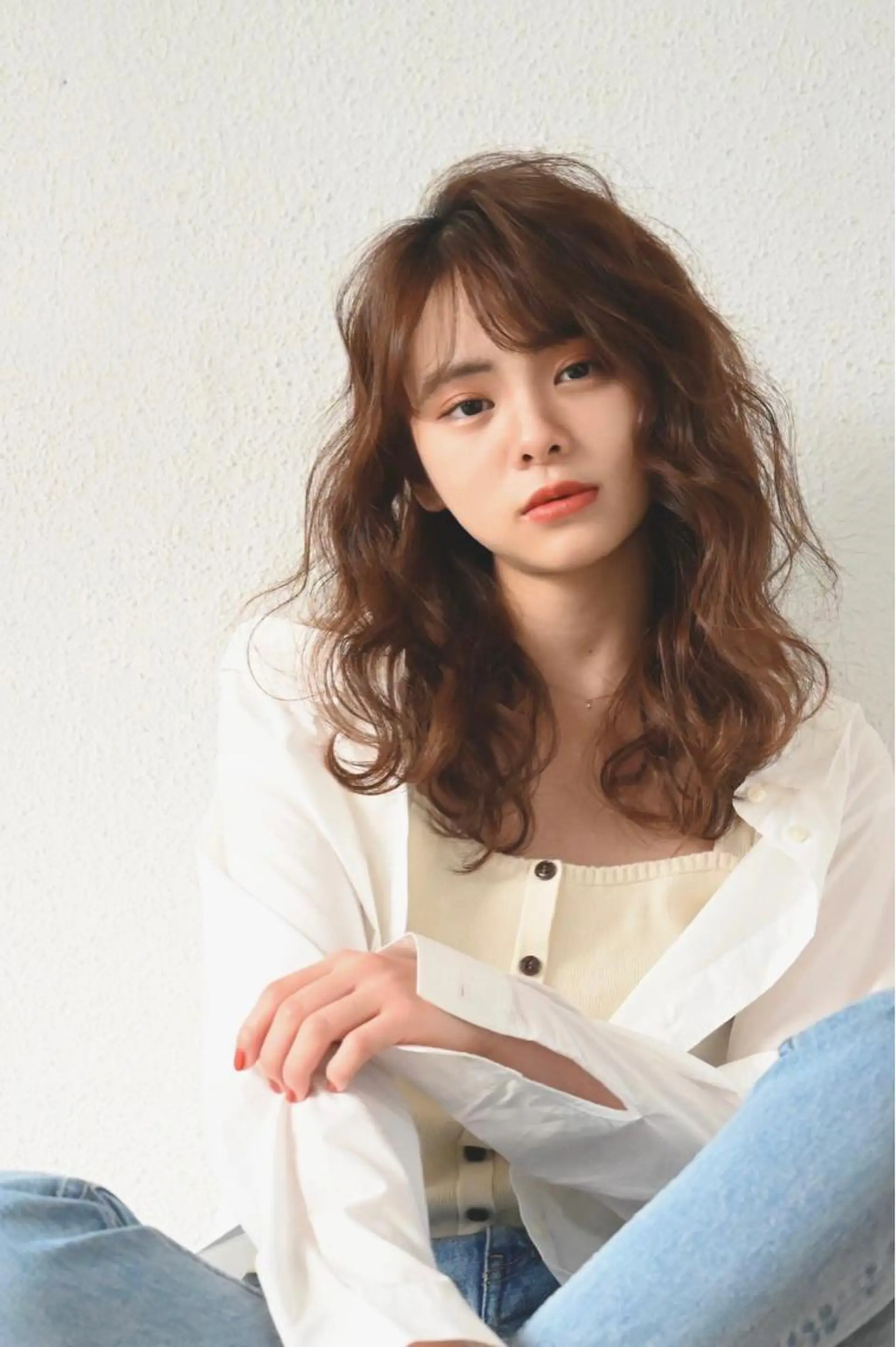 ロング パーマ カット パーマ 千 田のヘアスタイル