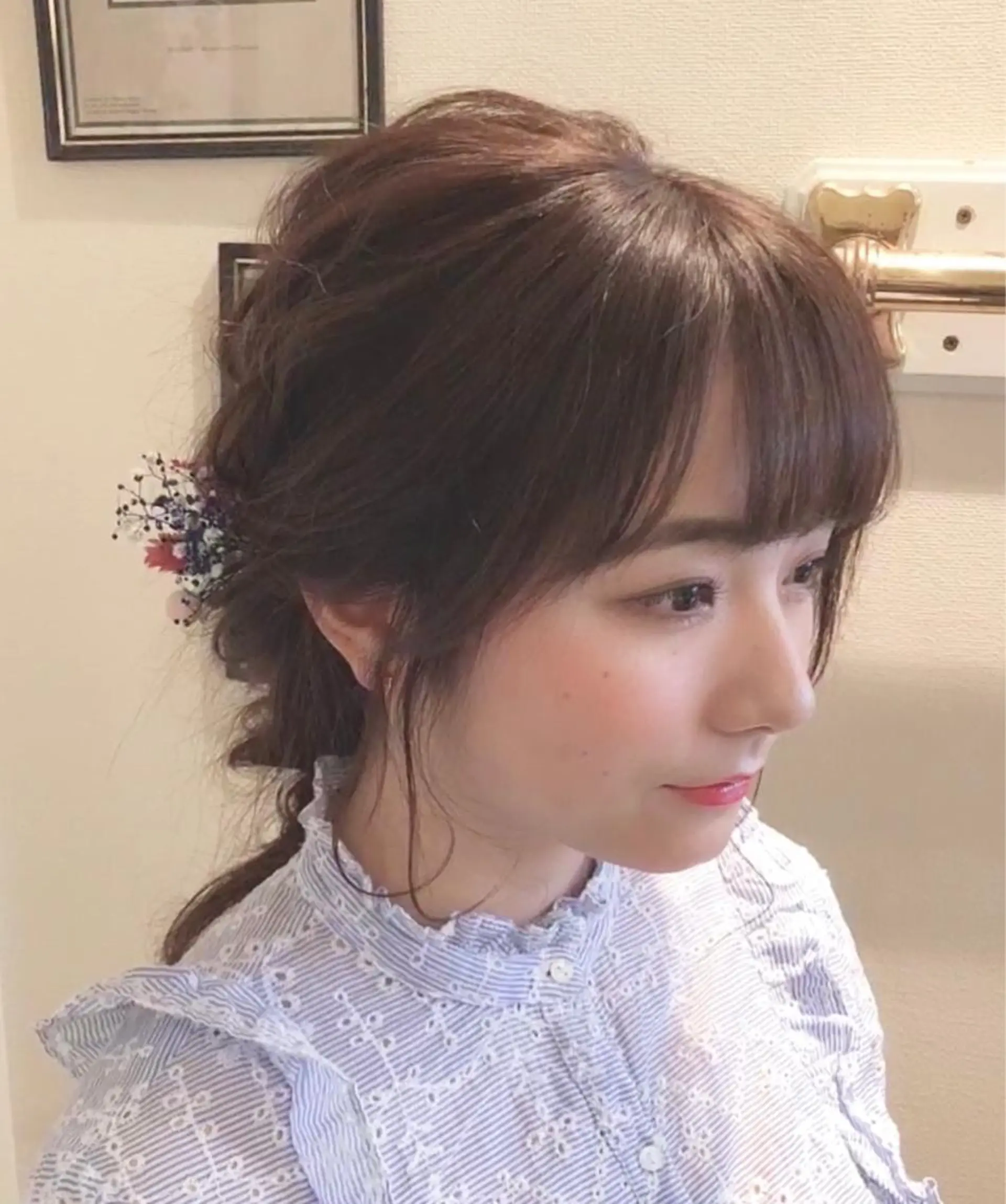 セミロング ヘアアレンジ Takagi Nanamiのヘアスタイル