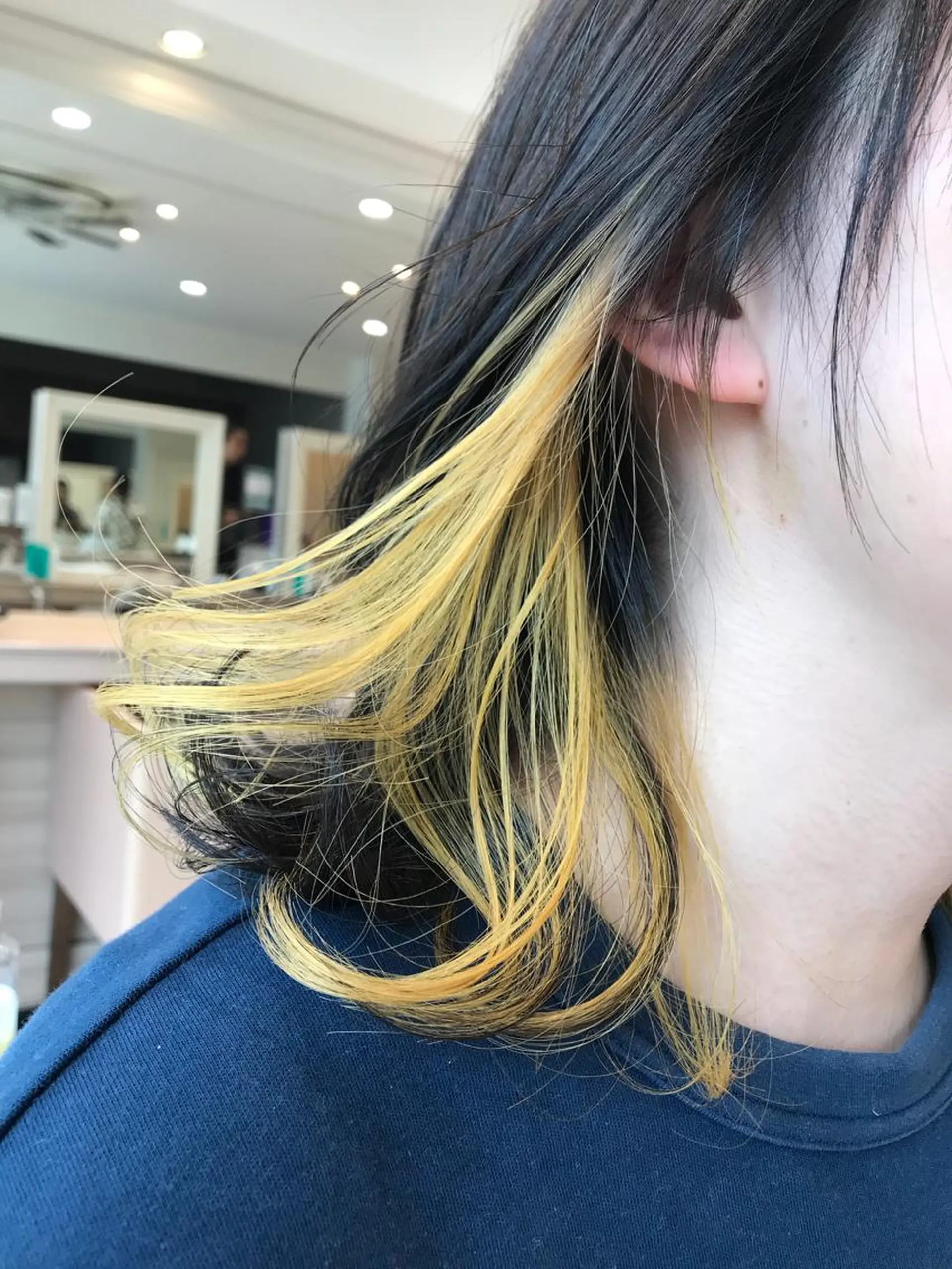 ミディアム カラー デザインカラー 当日予約🆗✂︎ ウエモト　タクのヘアスタイル