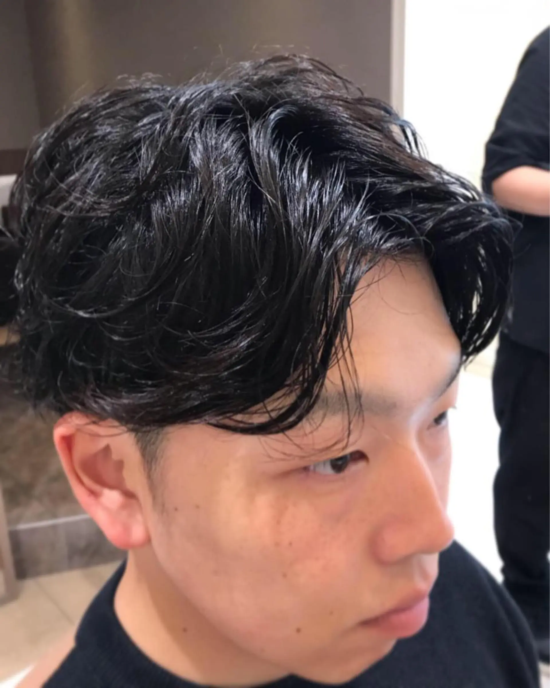 ショート パーマ メンズ メンズパーマ 当日予約🆗✂︎ ウエモト　タクのヘアスタイル