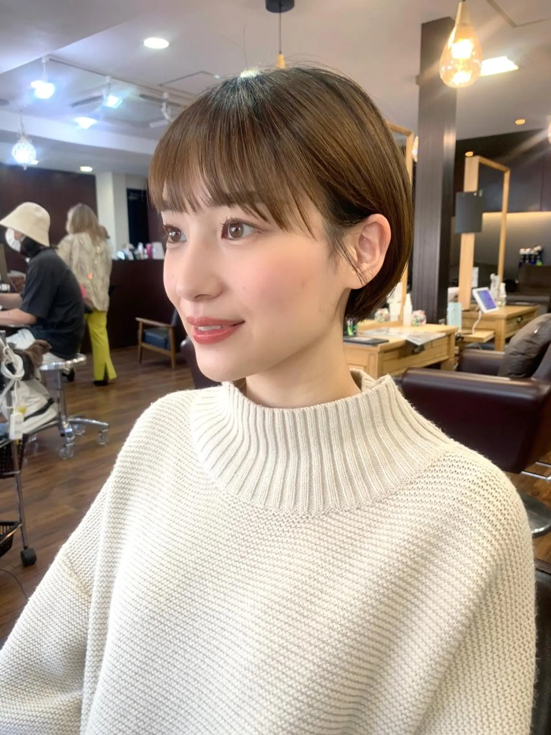 ショート カラー 縮毛矯正/ショート/ レイヤー/畑中正敏のヘアスタイル
