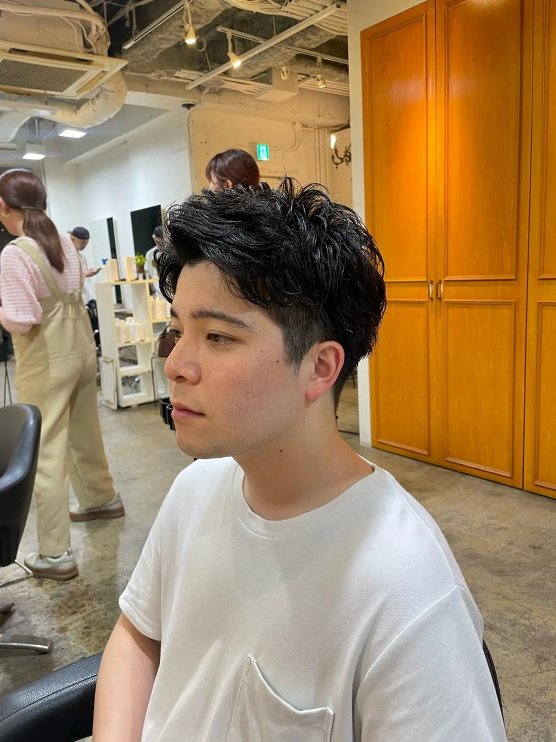 パーマ メンズ 韓国ヘア/wカラー レイヤー/RIN🎀のヘアスタイル