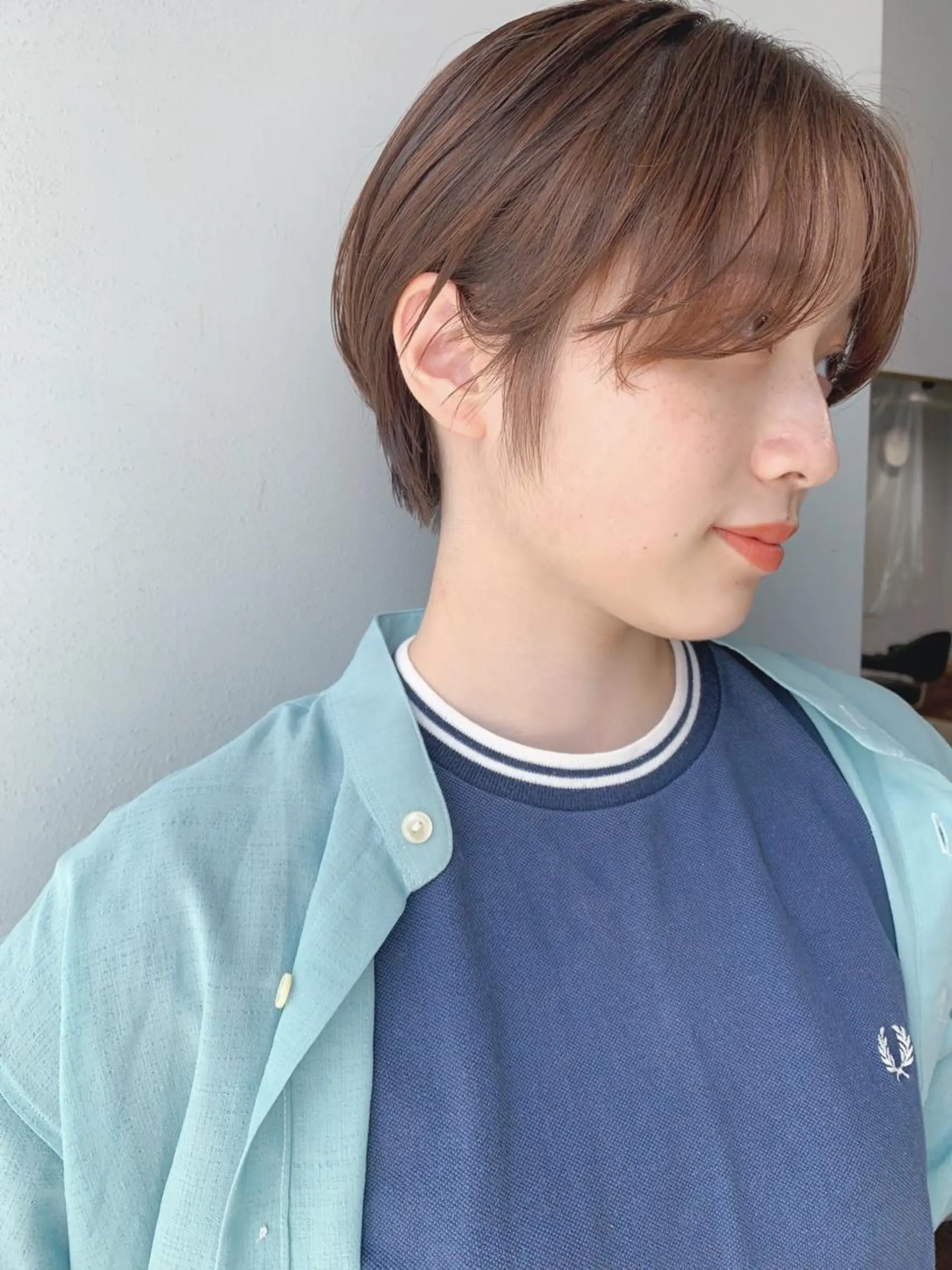 ショート カラー ボブパーマコテ巻き風 パーマNo1深江秀平のヘアスタイル