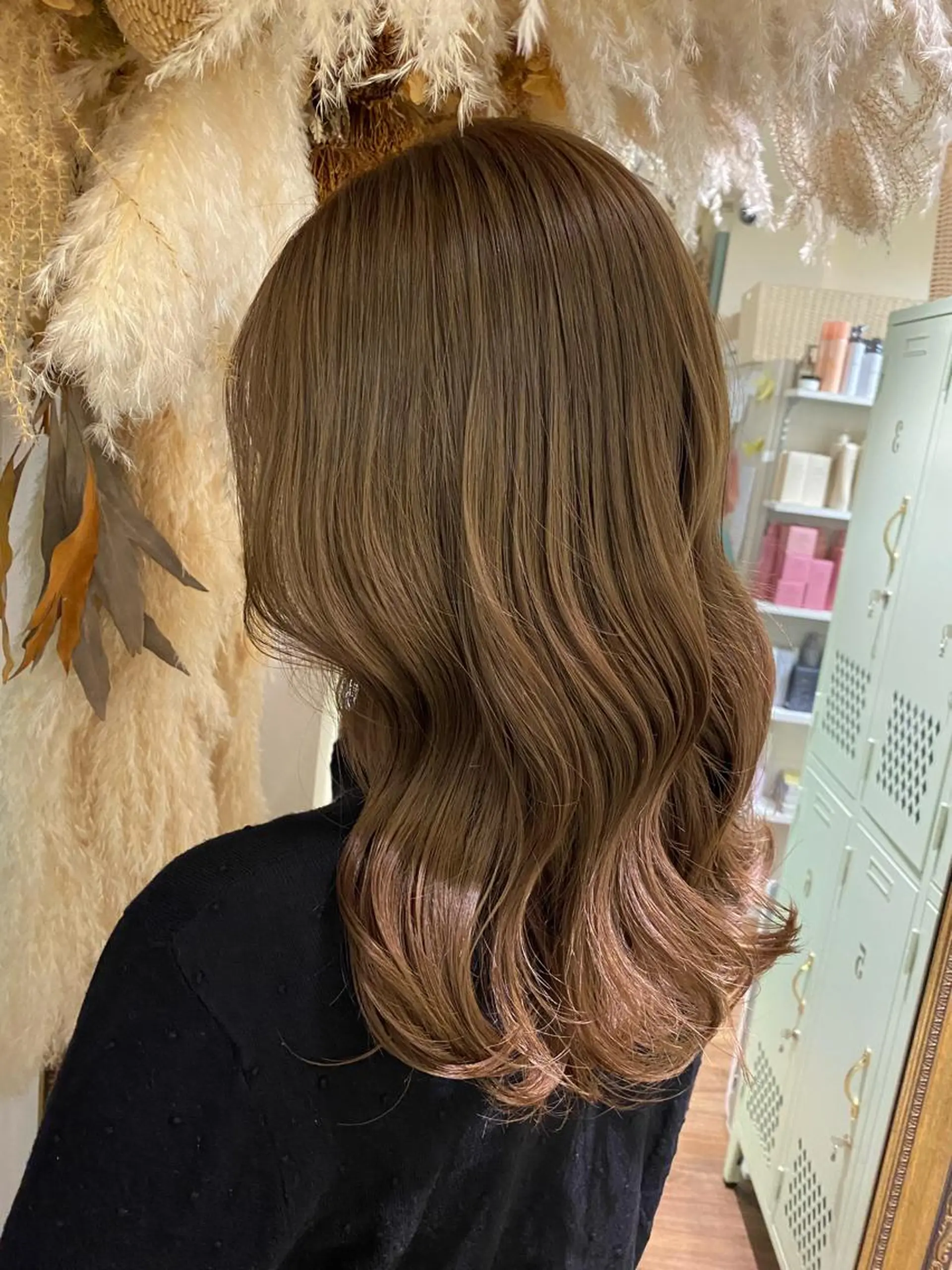 セミロング ヘアカラー 透明感カラー/韓国 ヘア🩶yuri🩵のヘアスタイル