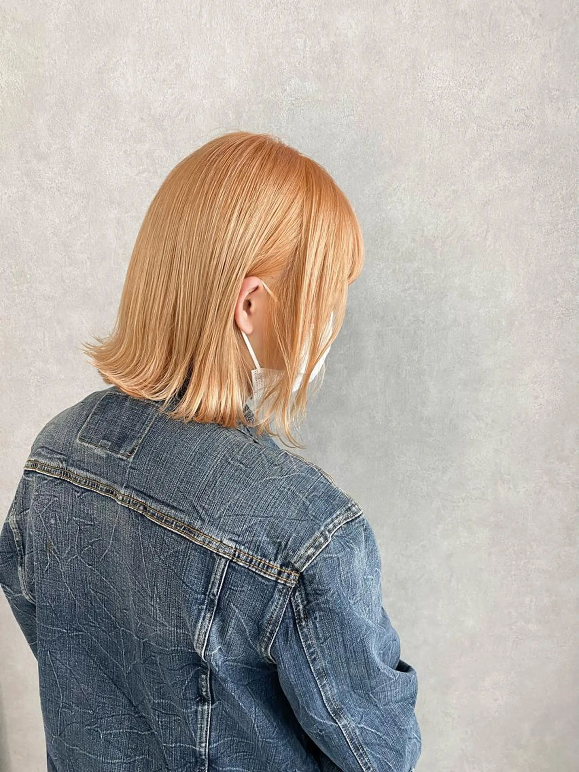 カラー ベージュカラー オレンジ オレンジベージュ ハイトーンボブ /tasukuのヘアスタイル