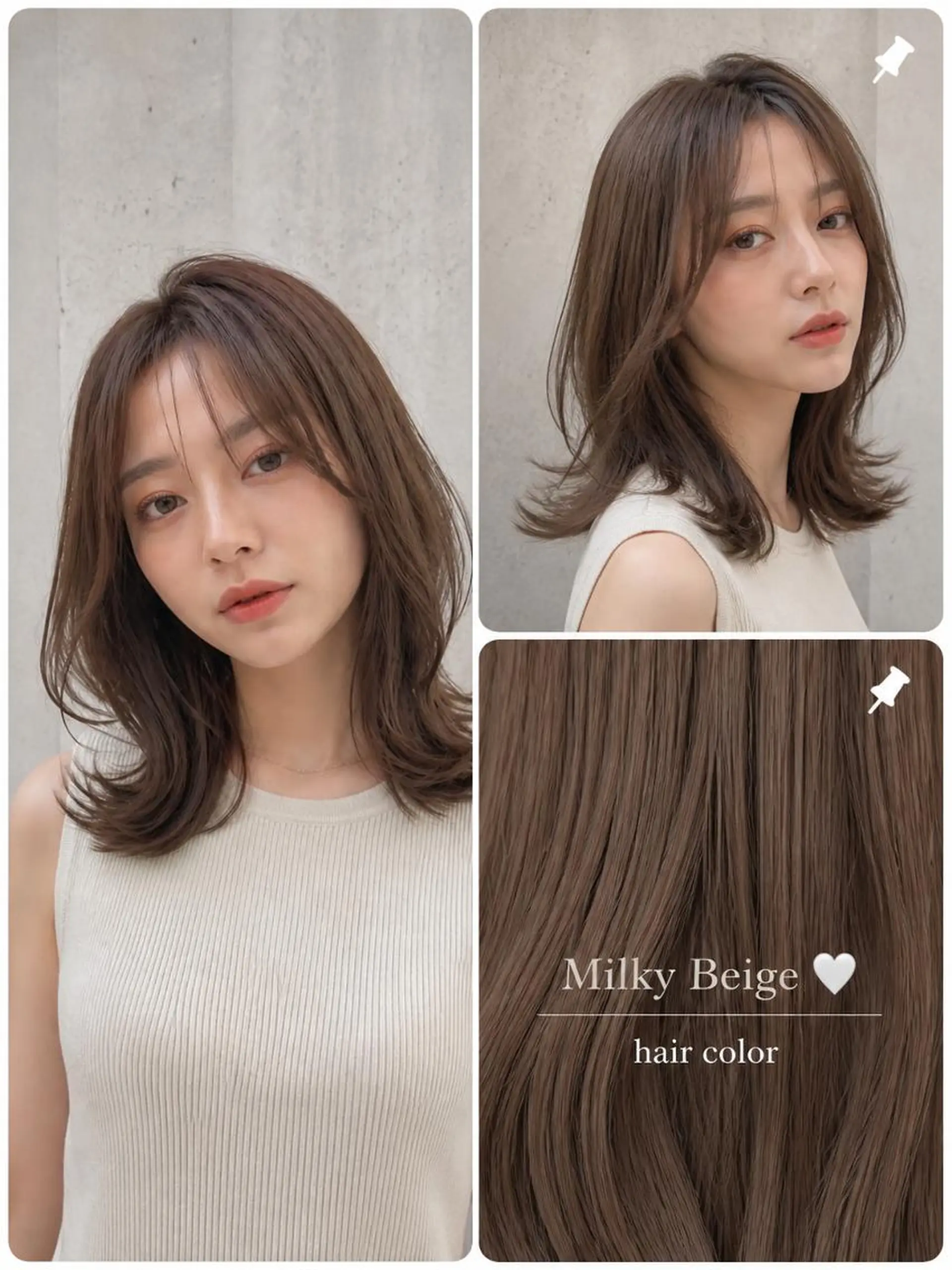 セミロング 髪質改善cn nakaoのヘアスタイル