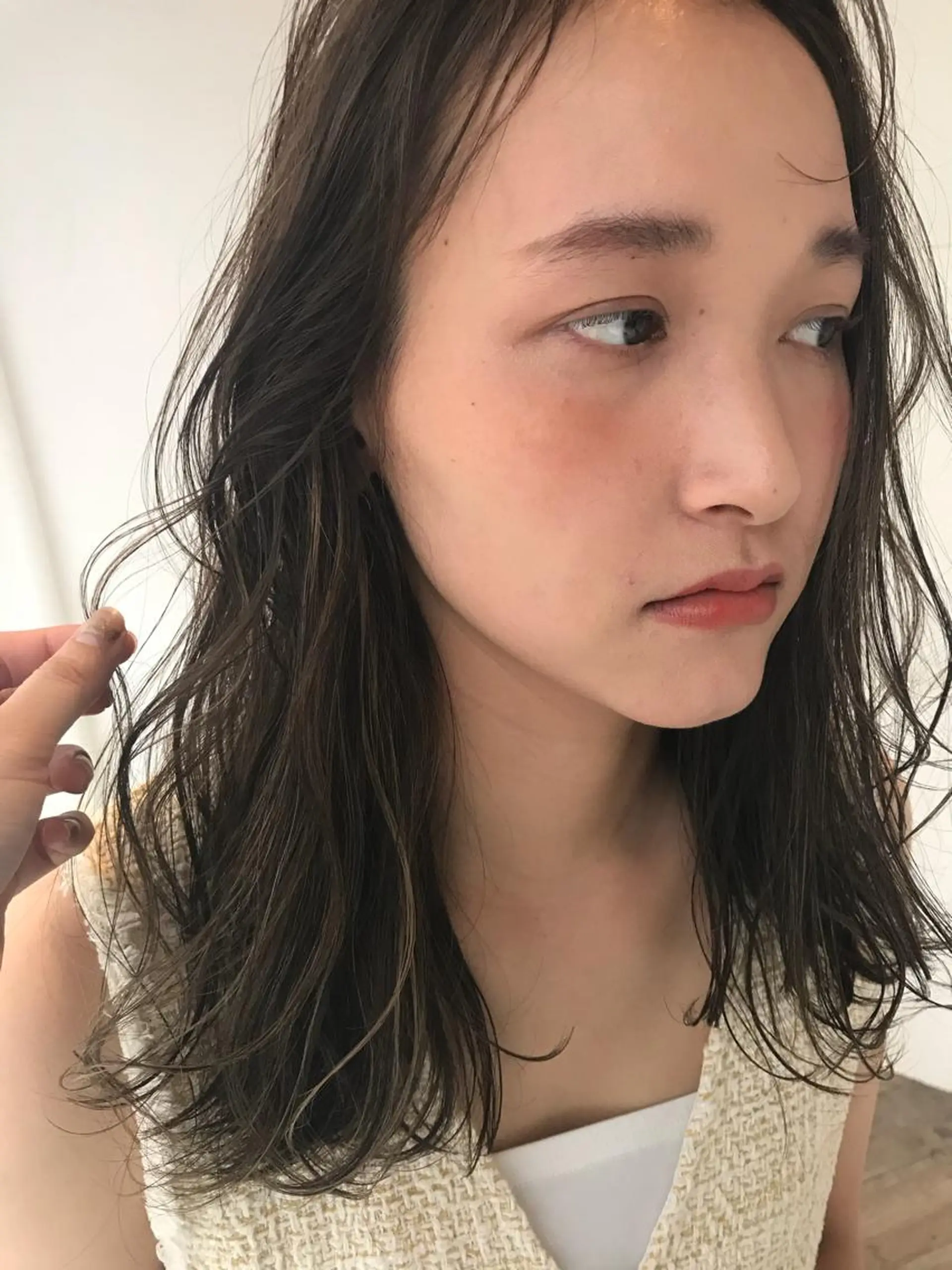 セミロング カラー ハイライトカラー ハイライト ボブ/大人ヘア k-two濱田のヘアスタイル