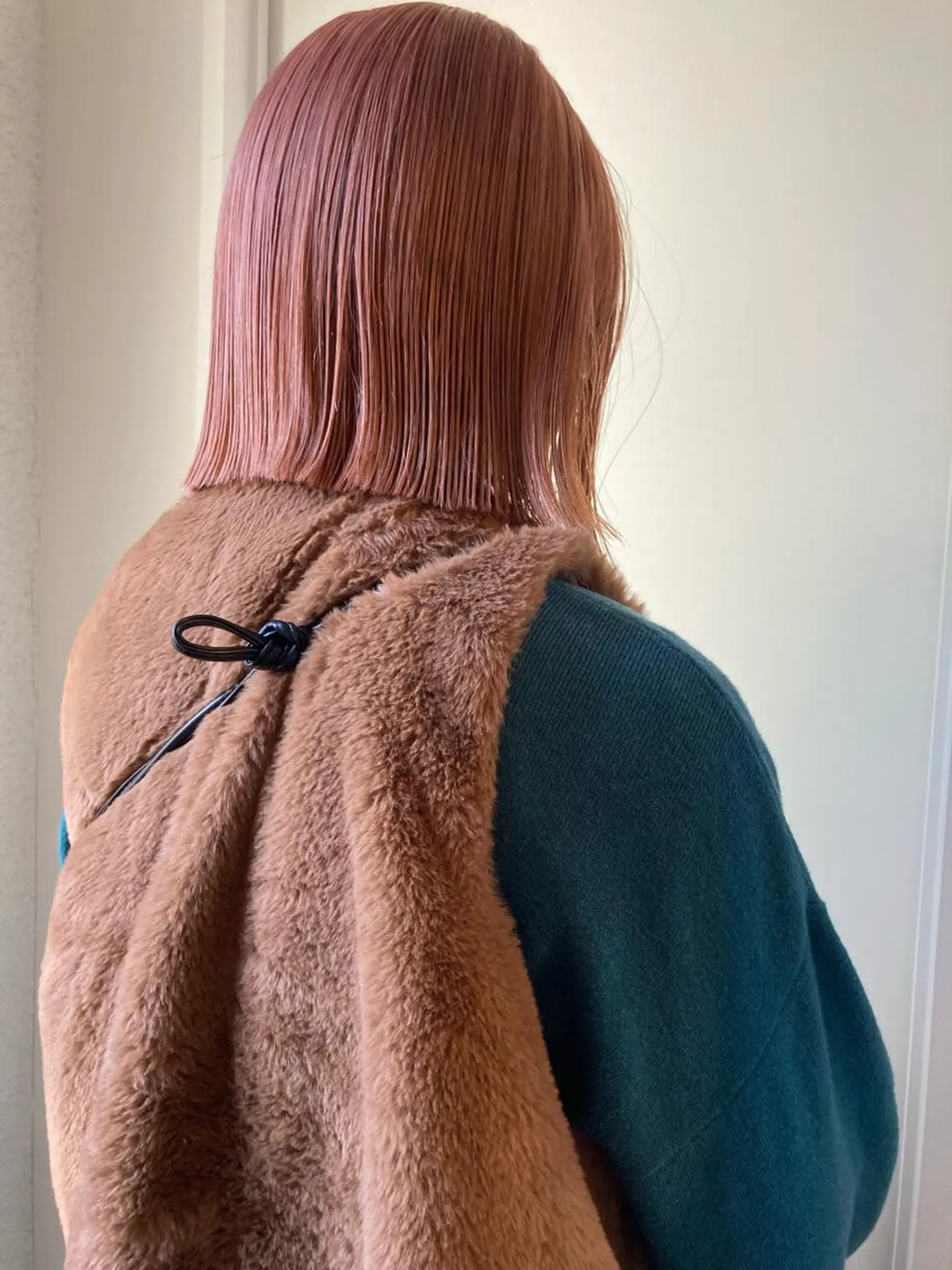 ミディアム カラー ピンクカラー カット ヘアカラー トリートメント 小木曽智美 /ボブ/ショートのヘアスタイル