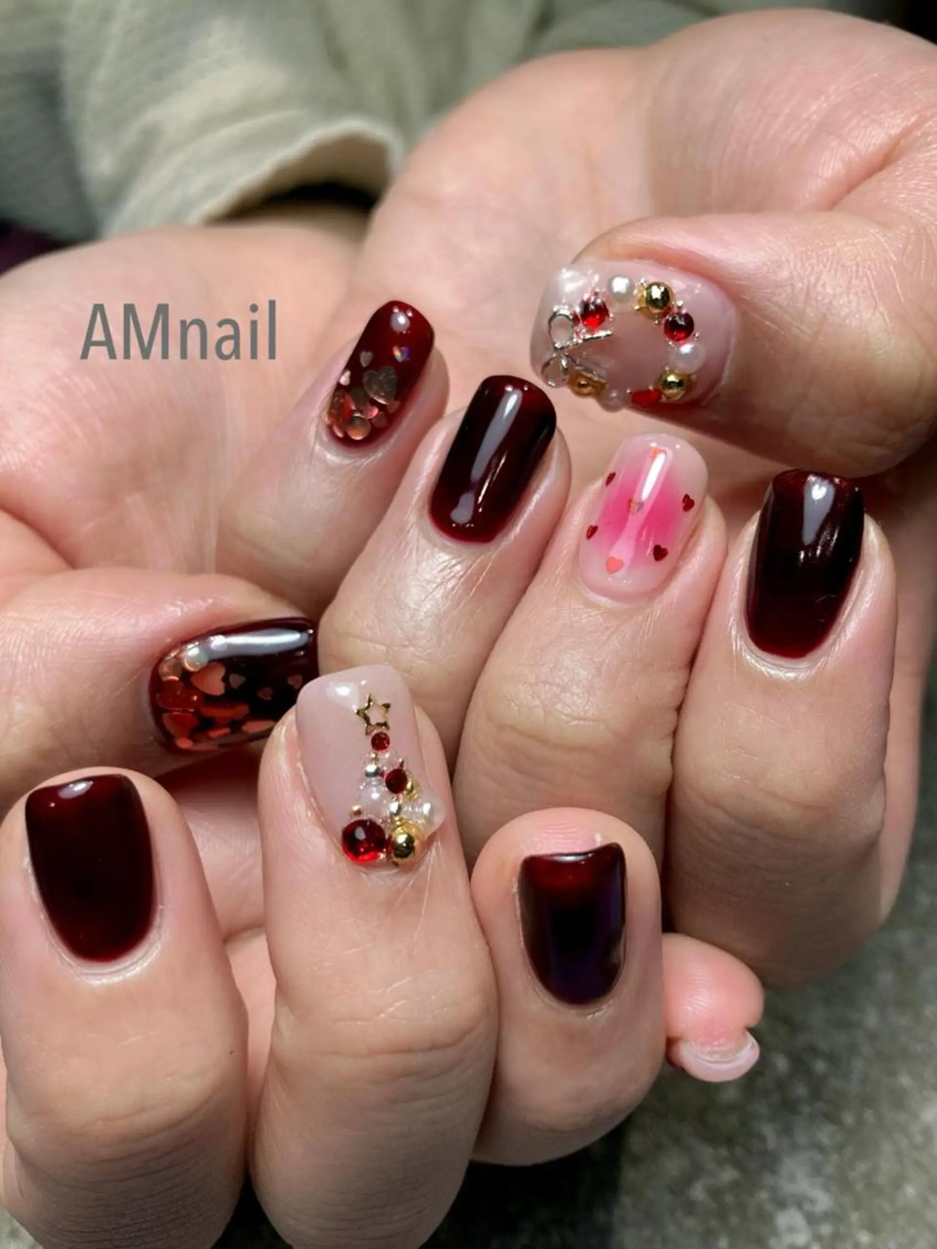 ネイル アートネイル 持ち込み ハンドネイル Am:nail 柏 SUE（スゥ）のネイルデザイン