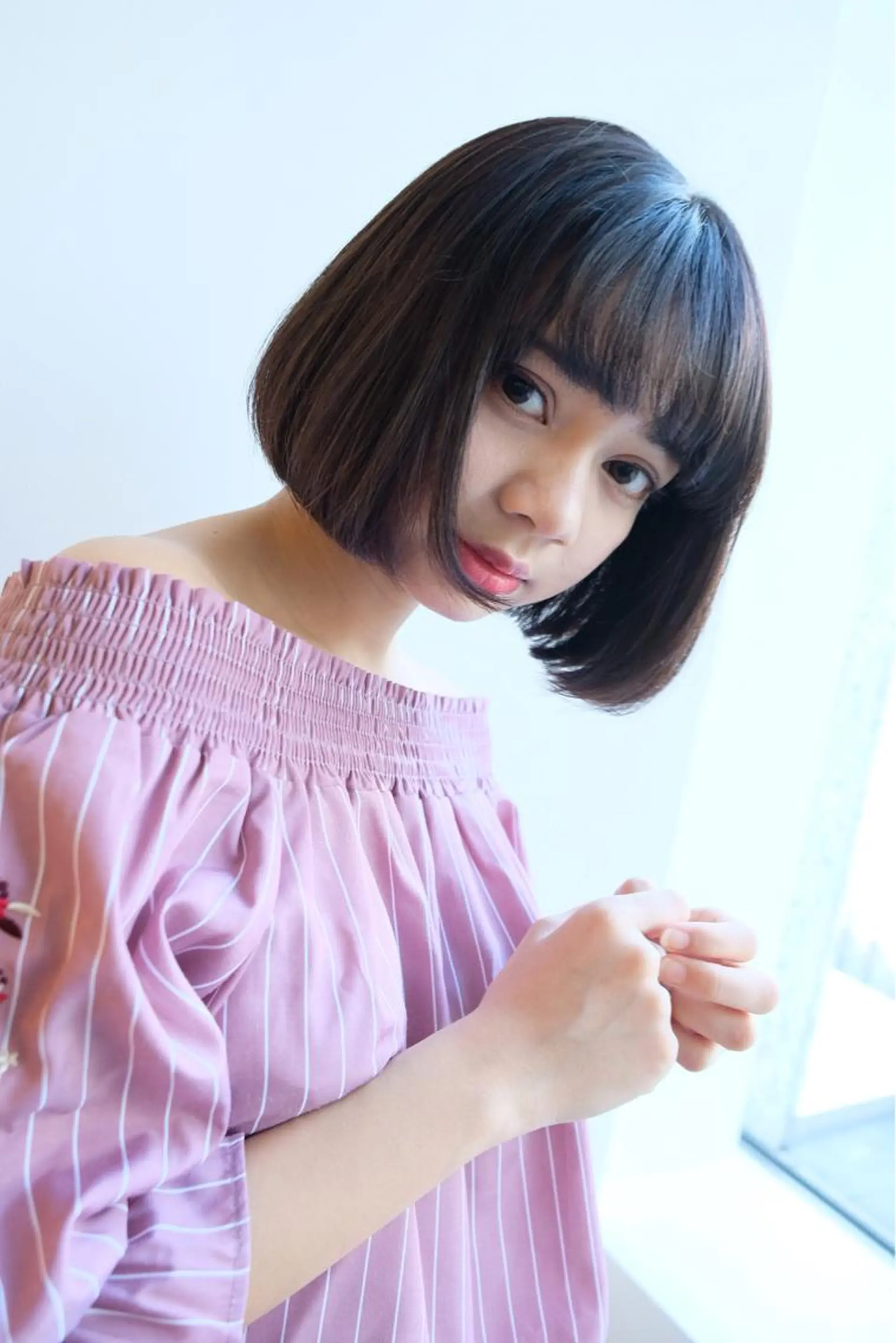 ミディアム カット トリートメント 似合わせ艶髪カラー ❤️ハダユミのヘアスタイル