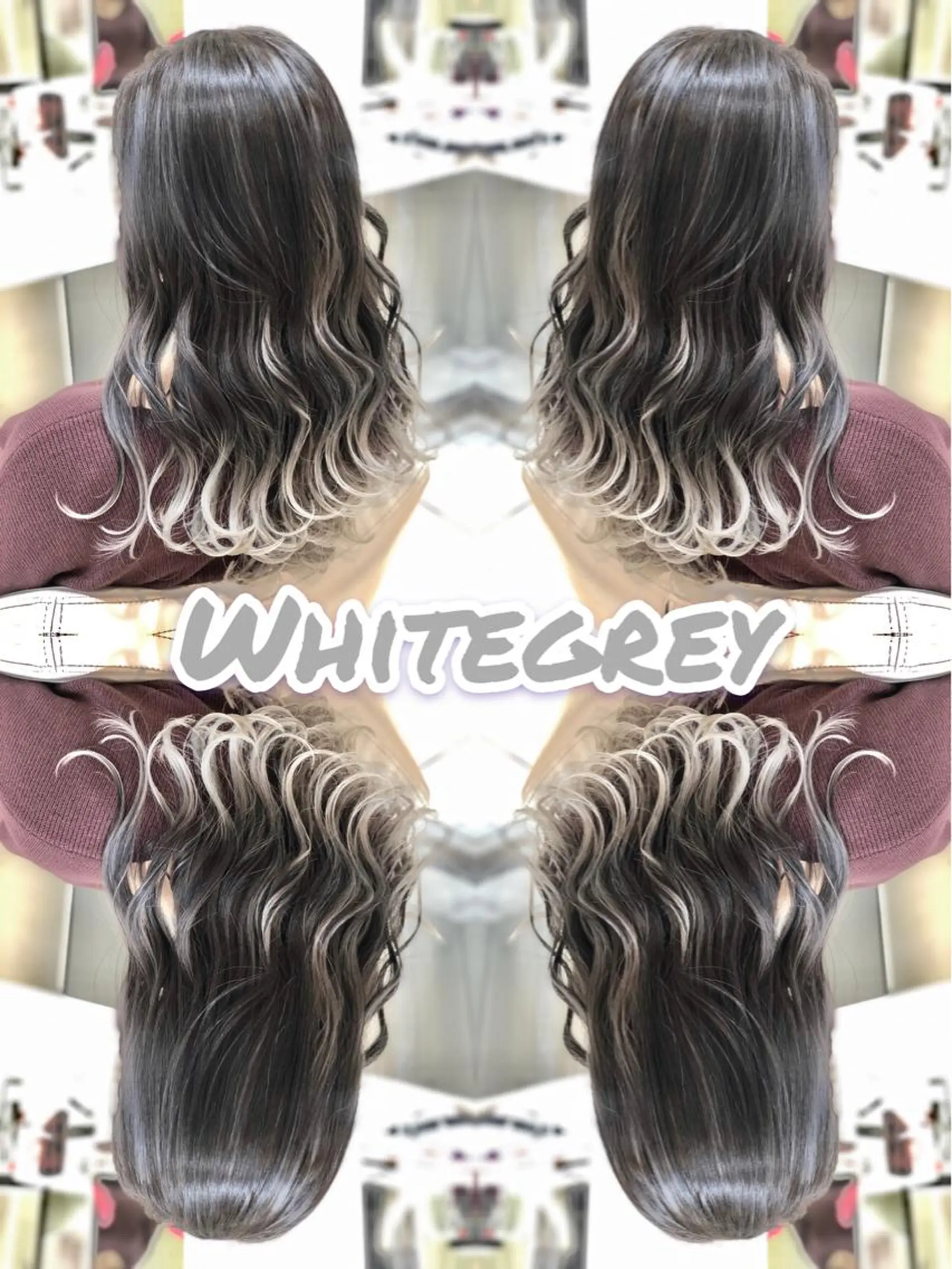 ロング カラー バレイヤージュ ブリーチ ケアブリーチ イルミナカラー レイヤーカット カット ヘアカラー ヘアセット 永島 桜のヘアスタイル