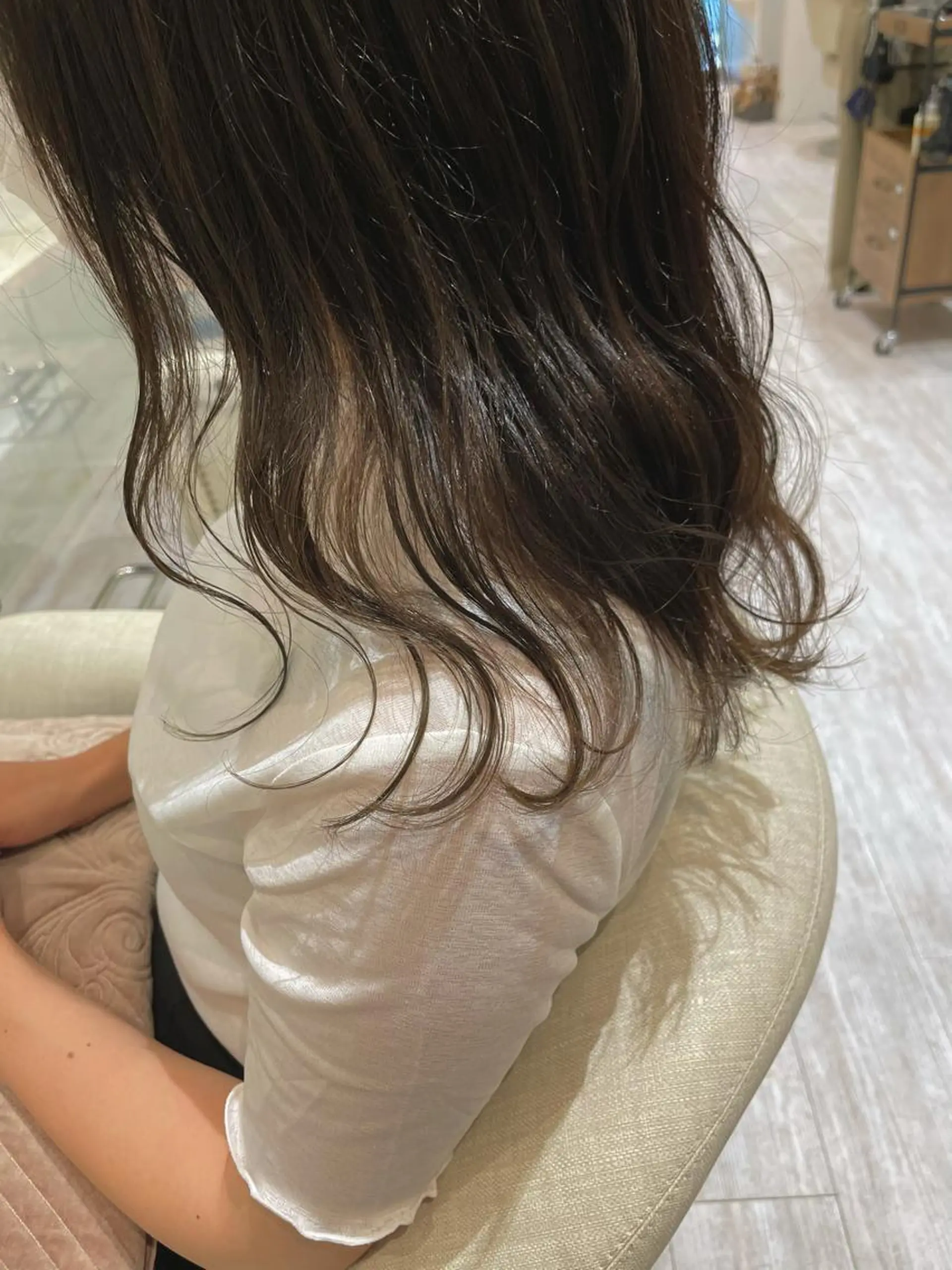 カラー ベージュカラー オリーブベージュ Chiho / 梅田 / ボブ/ パーマのヘアスタイル