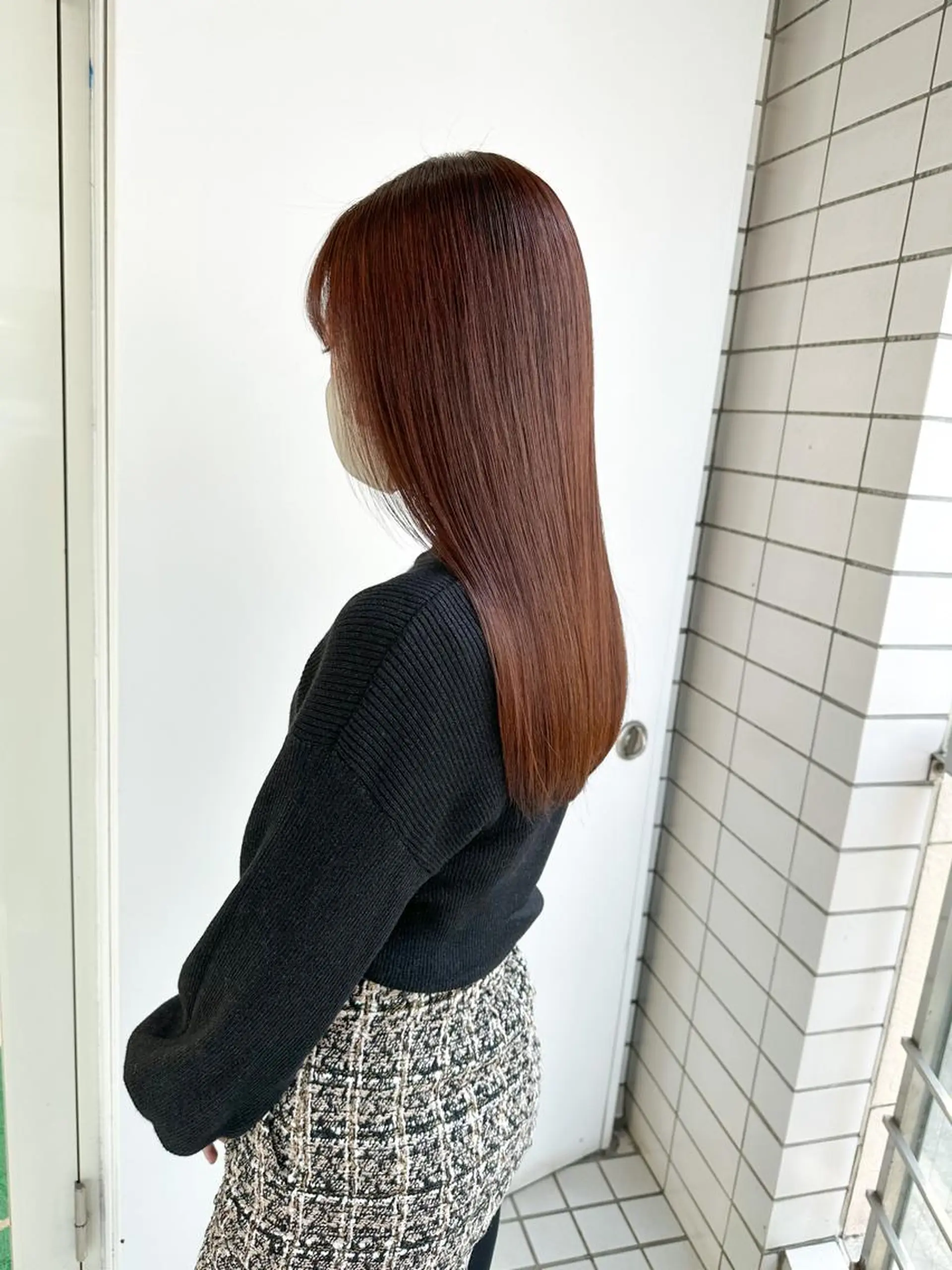 セミロング カット 縮毛矯正 トリートメント 美髪⭐︎髪質改善 井上　康司のヘアスタイル