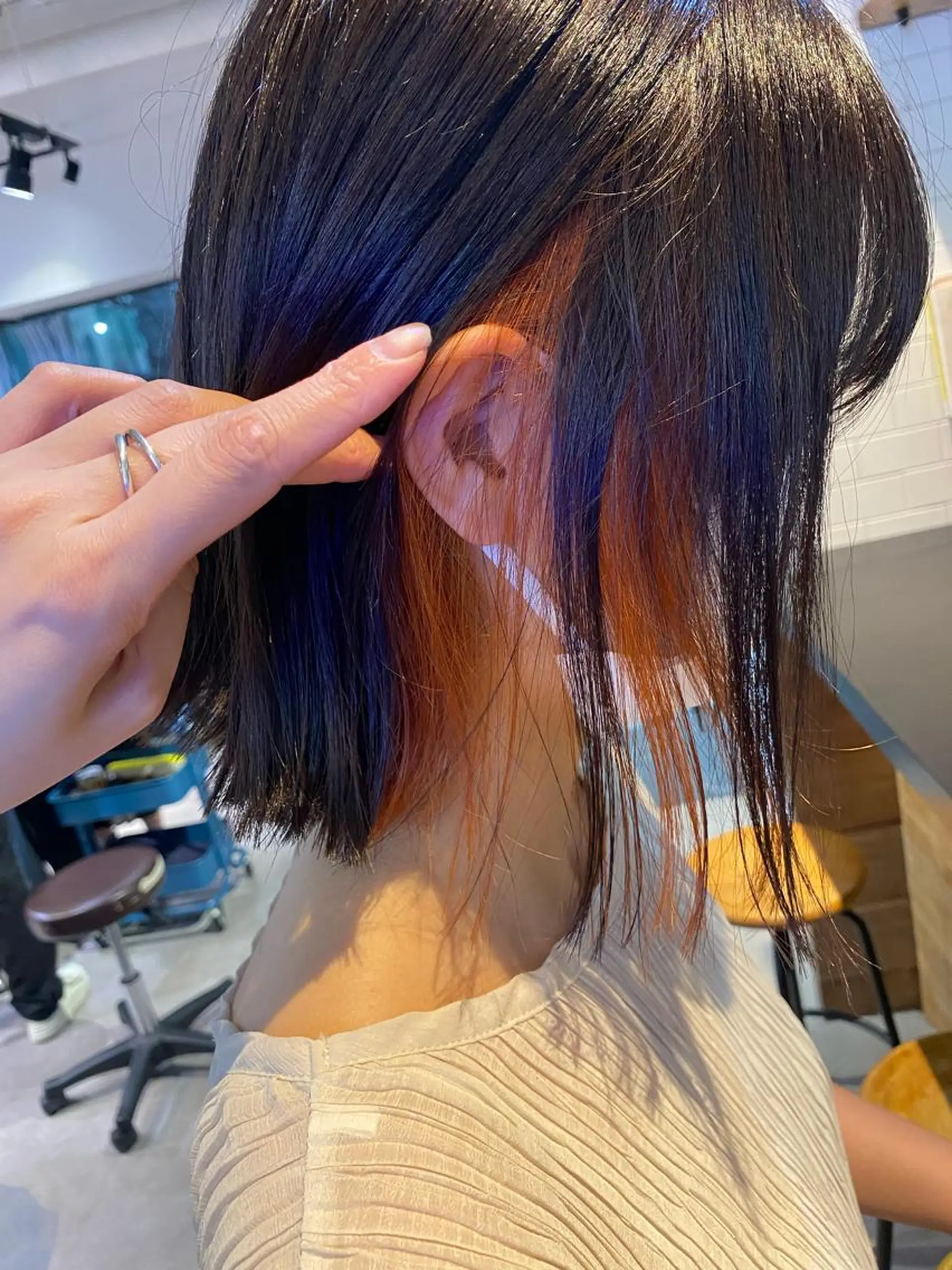 ミディアム カラー カット ヘアカラー トリートメント scene.池袋所属・scene. haraのヘアスタイル