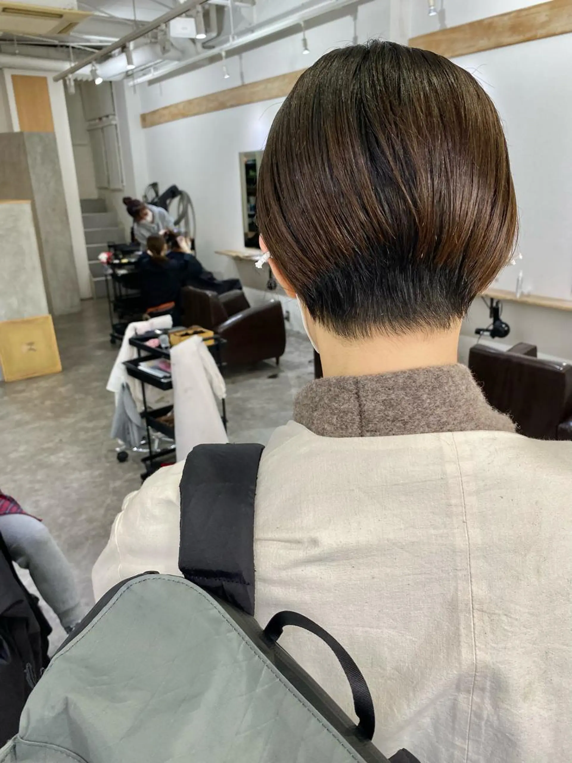 ショート くびれヘア ショートヘア カット 森貴裕/ベージュ/ パーマ/オリーブのヘアスタイル