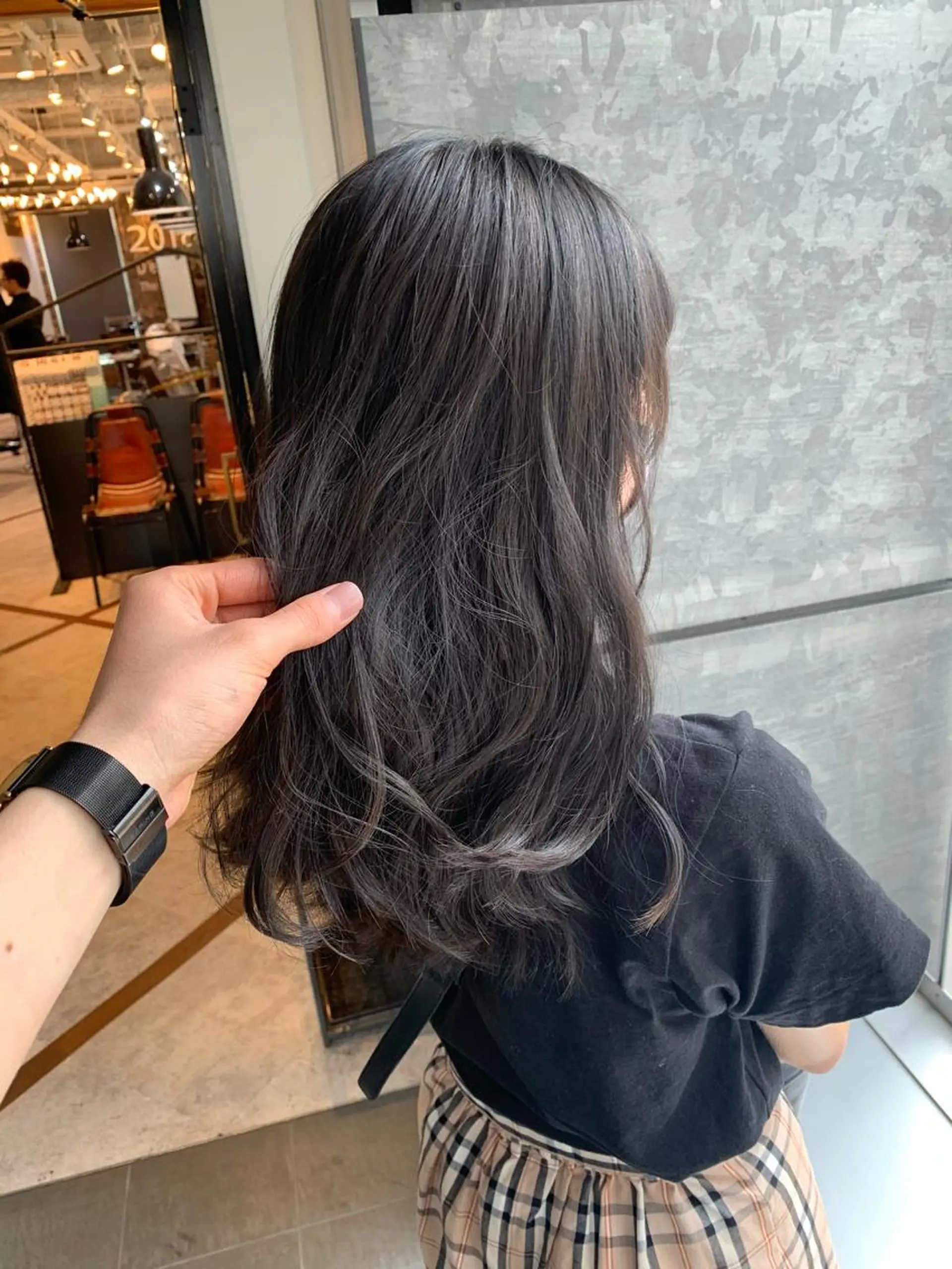 ロング カラー アッシュ ダークアッシュ 髪質改善/白髪ぼかし KENTAのヘアスタイル