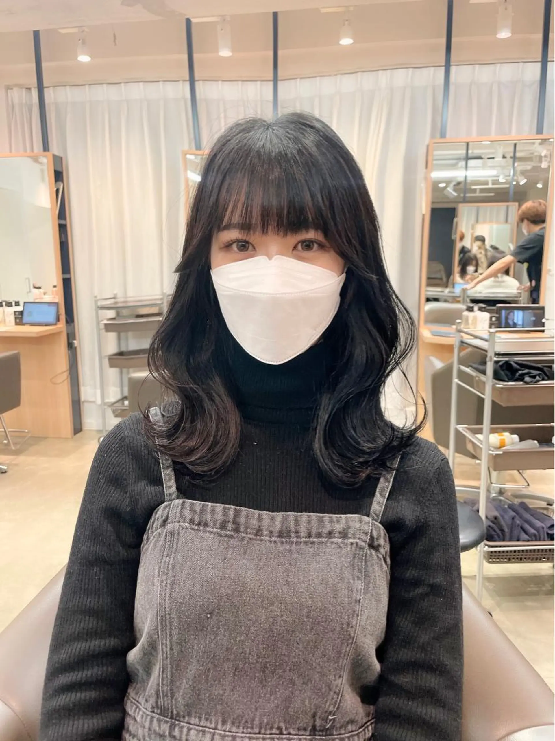 ミディアム くびれヘア ワイドバング ❤️ショートカット ・顔周りカット❤️のヘアスタイル