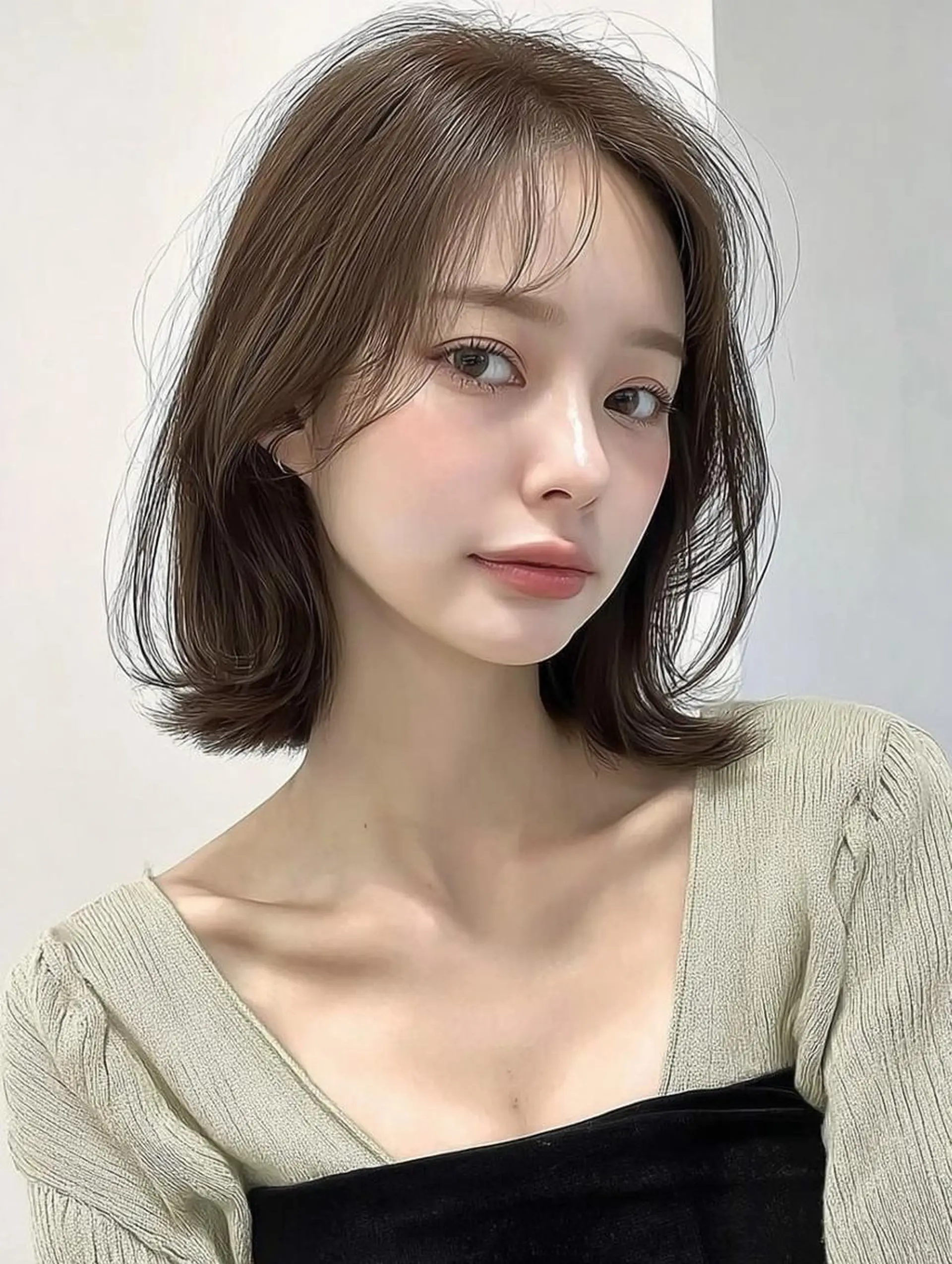 ミディアム ヘアアレンジ 髪質改善 韓国風ヘア レイヤーカット 似合わせカット シースルーバング カット ヘアカラー Ayumu /京都／西院のヘアスタイル