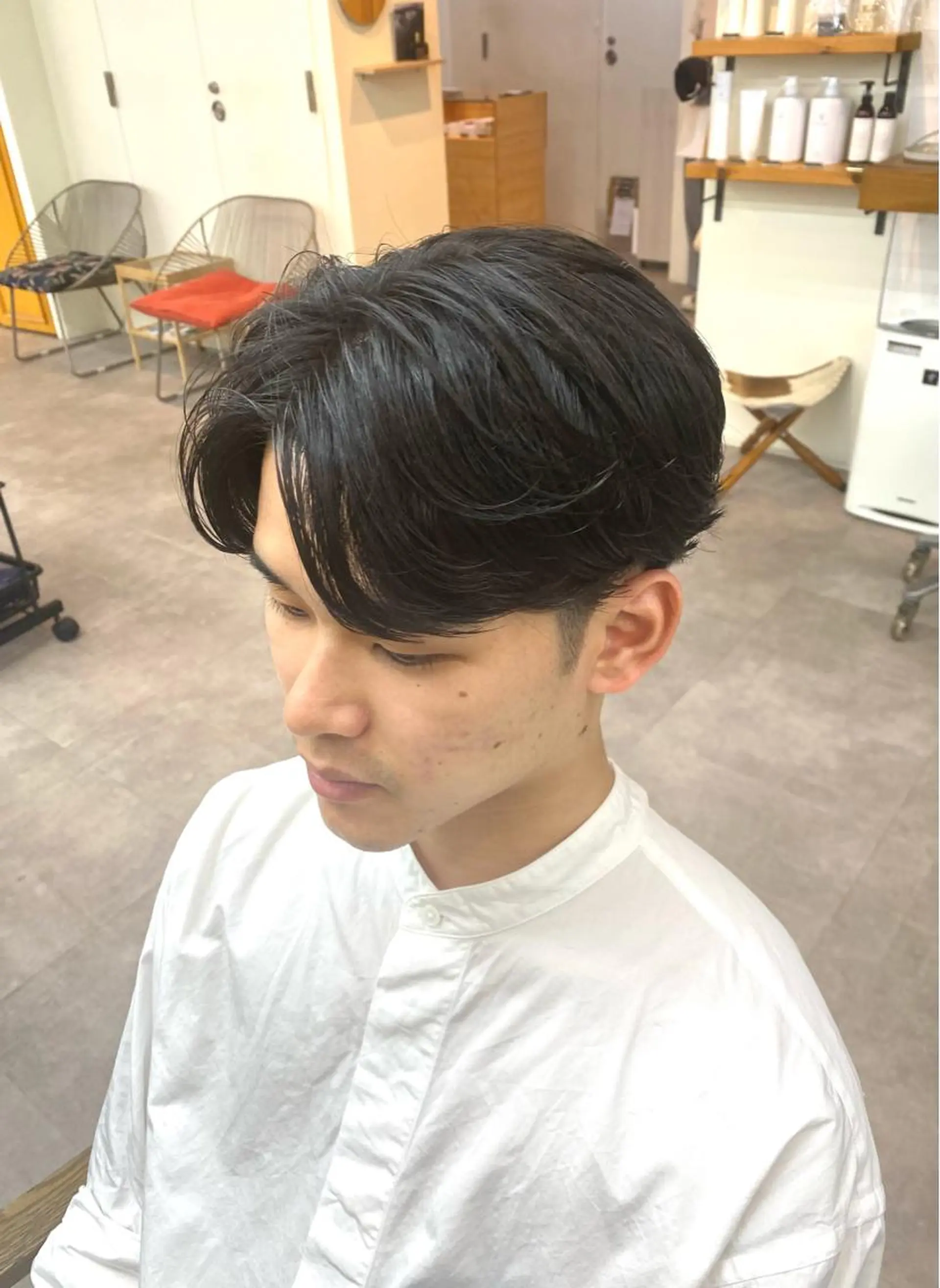 パーマ メンズ センターパート メンズパーマ カット パーマ シャドウパーマ/ 波巻パーマYu-Kiのヘアスタイル