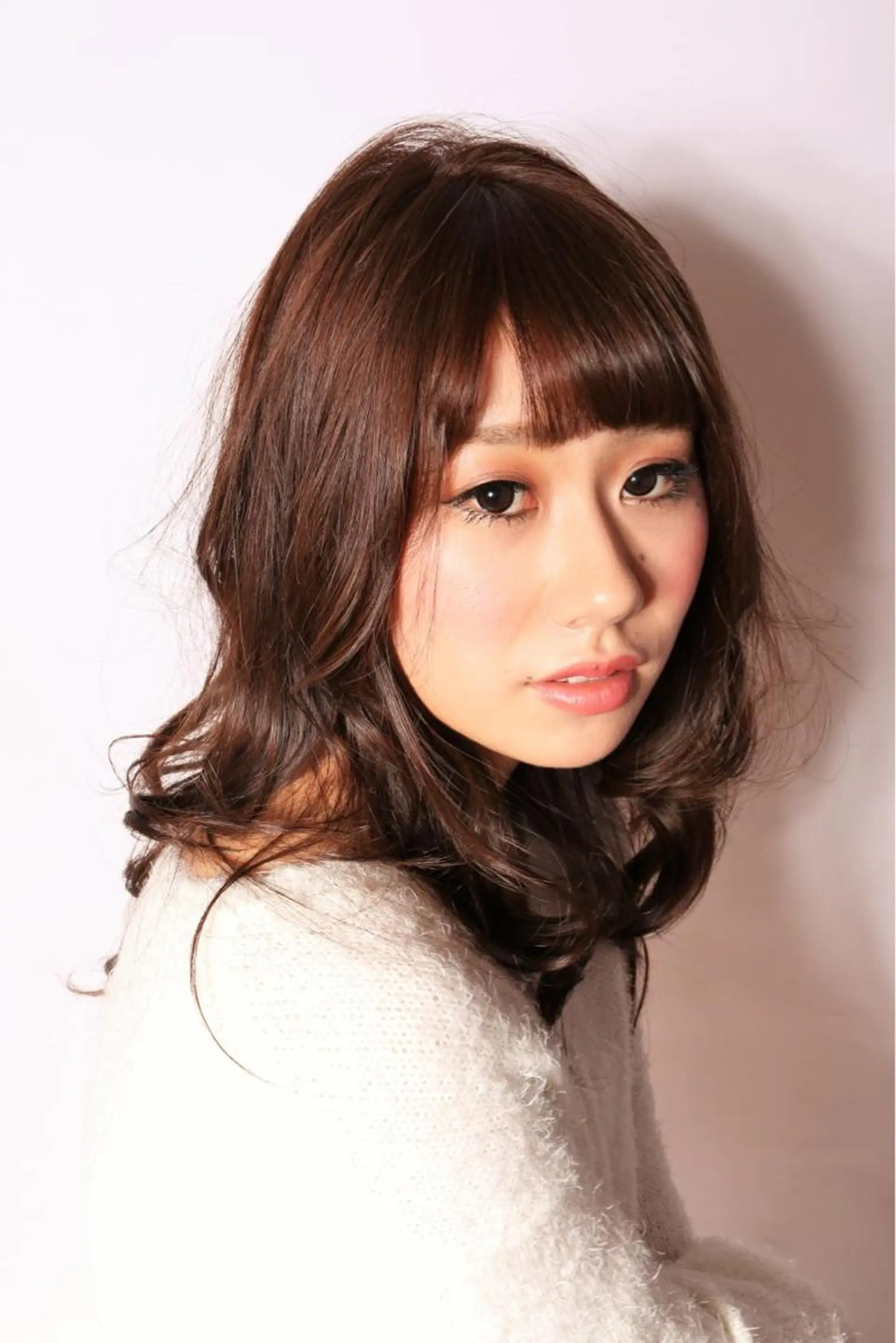 ミディアム セミロング ロング カラー パーマ 小島 脩のヘアスタイル