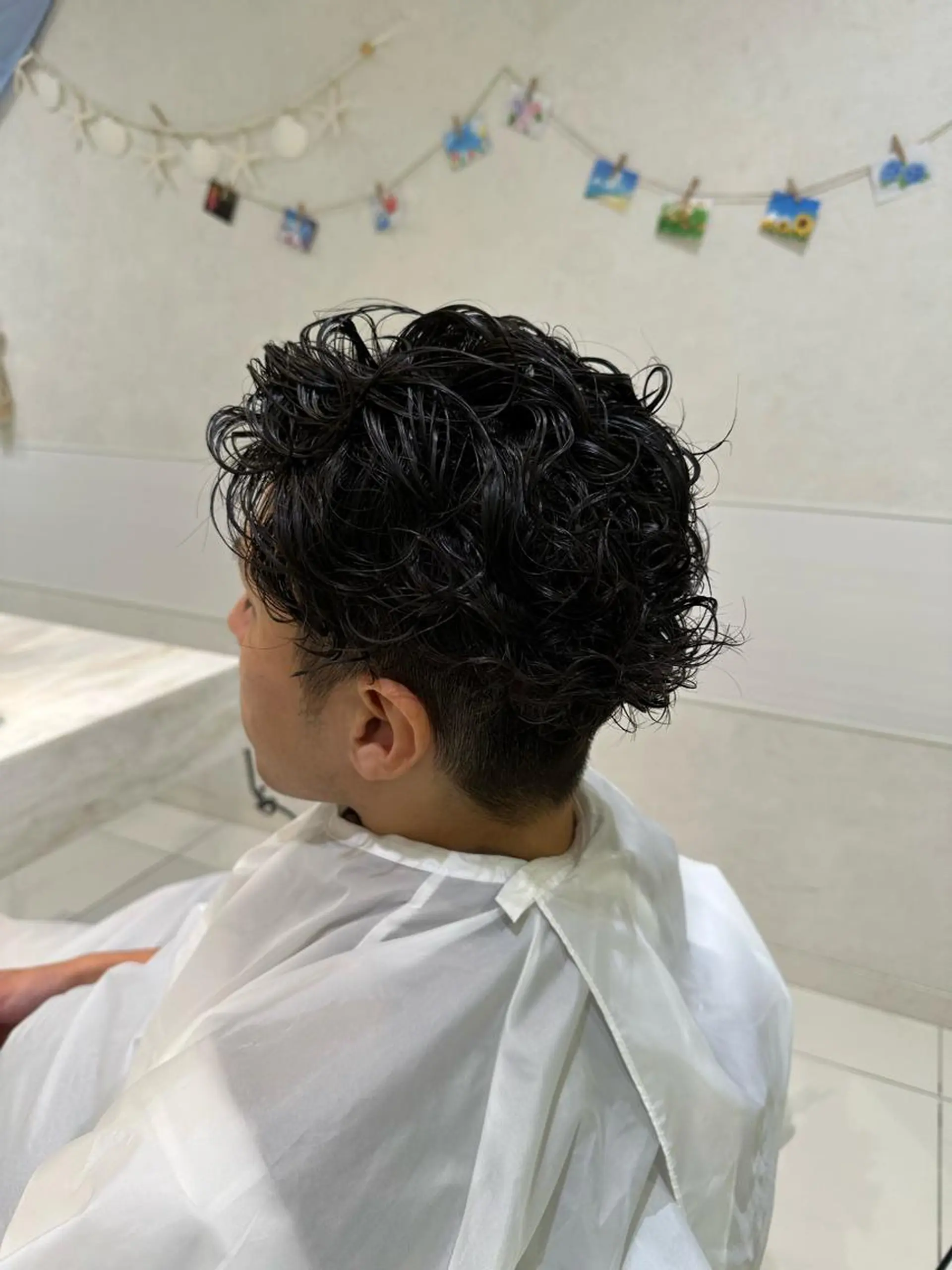 ショート パーマ メンズ 似合わせレイヤー 海外風レイヤーmioのヘアスタイル