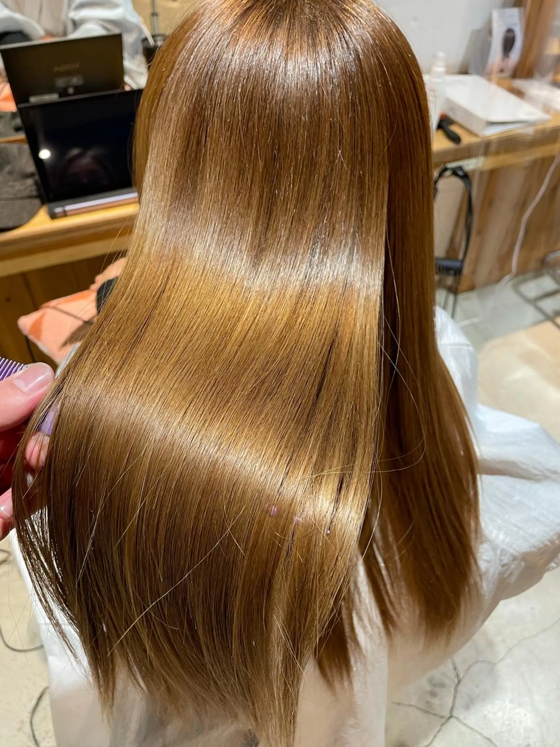 セミロング 縮毛矯正支持率👑 No.1 SORAのヘアスタイル