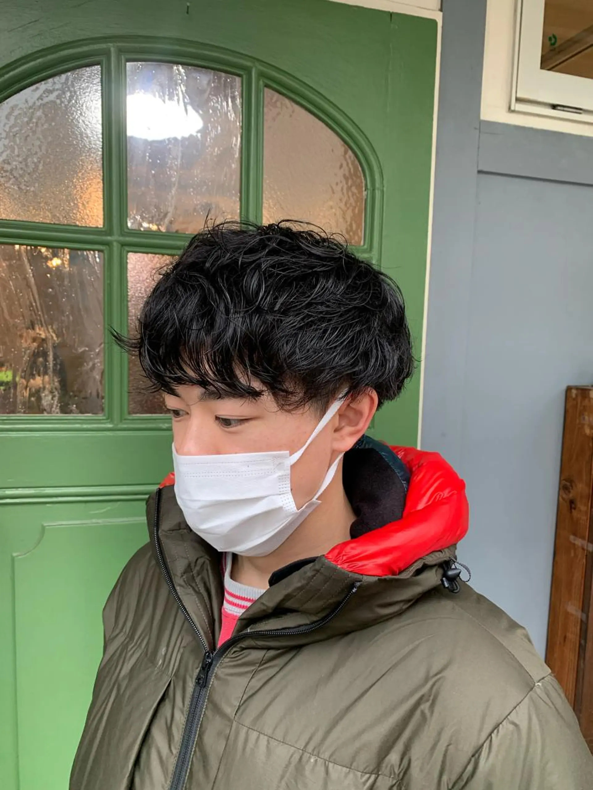 ショート パーマ メンズ カット パーマ 清水千優/パーマ/透 明感カラー/メンズのヘアスタイル