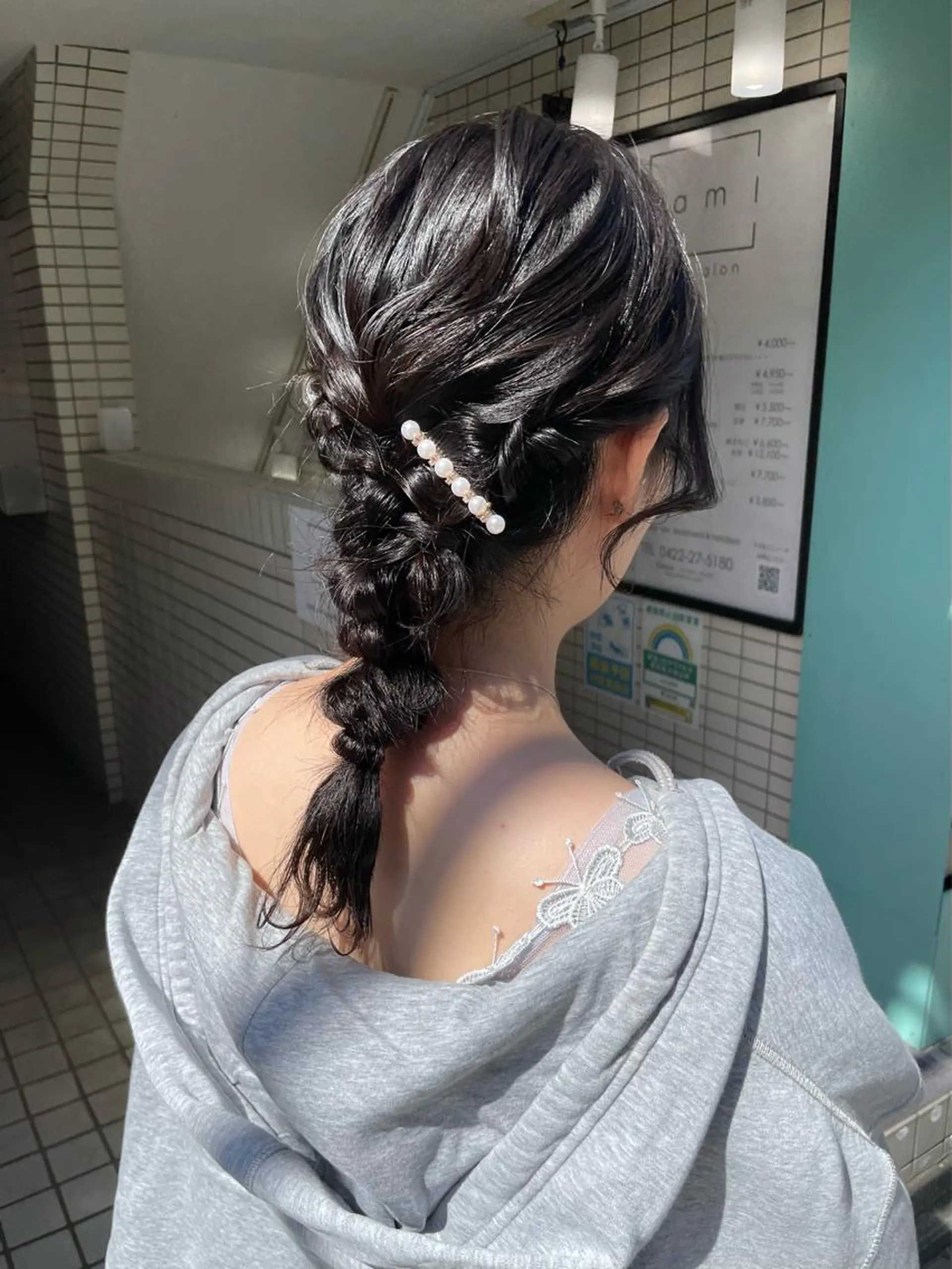 ミディアム ヘアアレンジ ヘアセット 小原 慧美のヘアスタイル