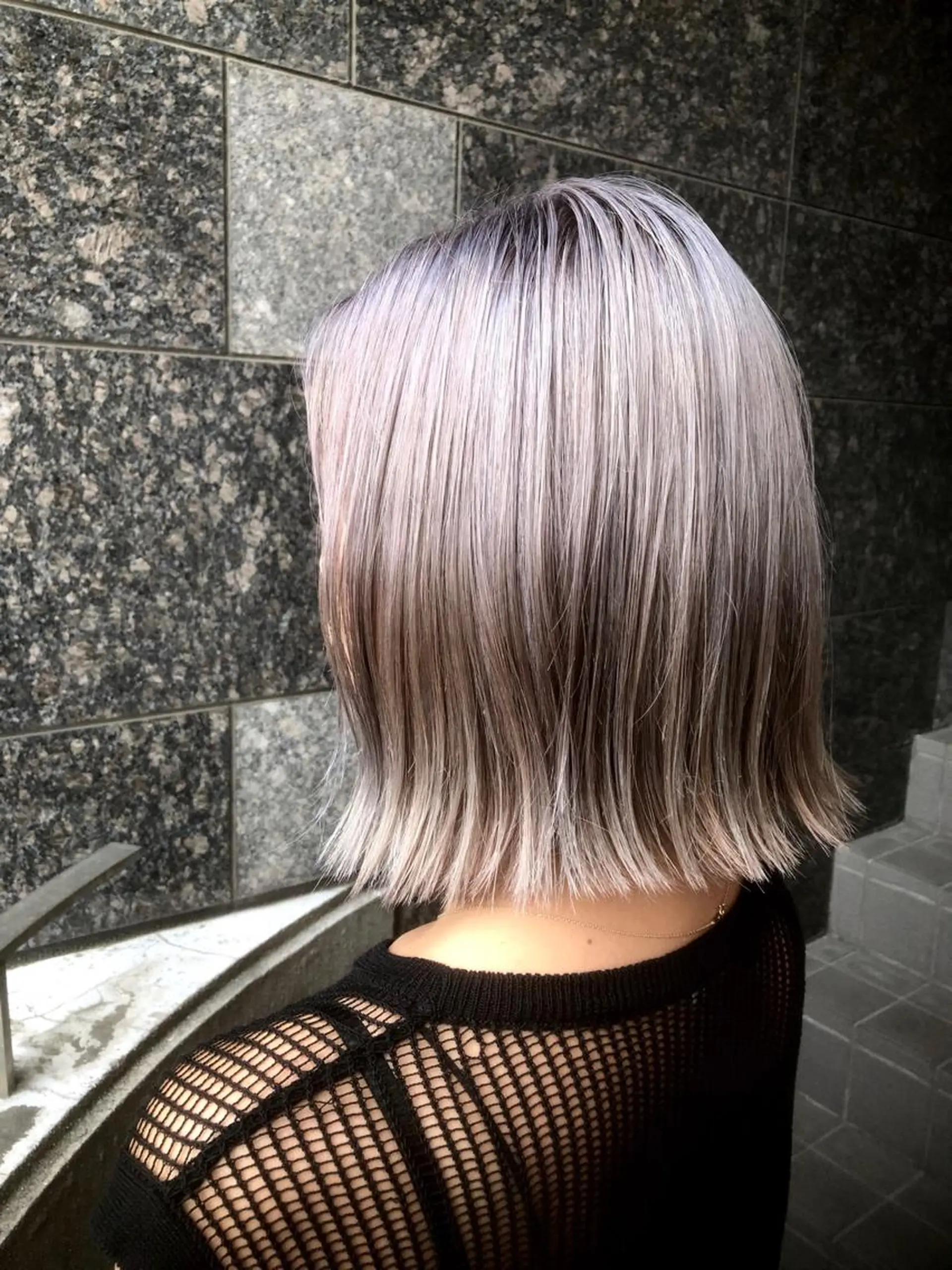 ミディアム アッシュ カラーアンドケアリタ kitamuuuのヘアスタイル