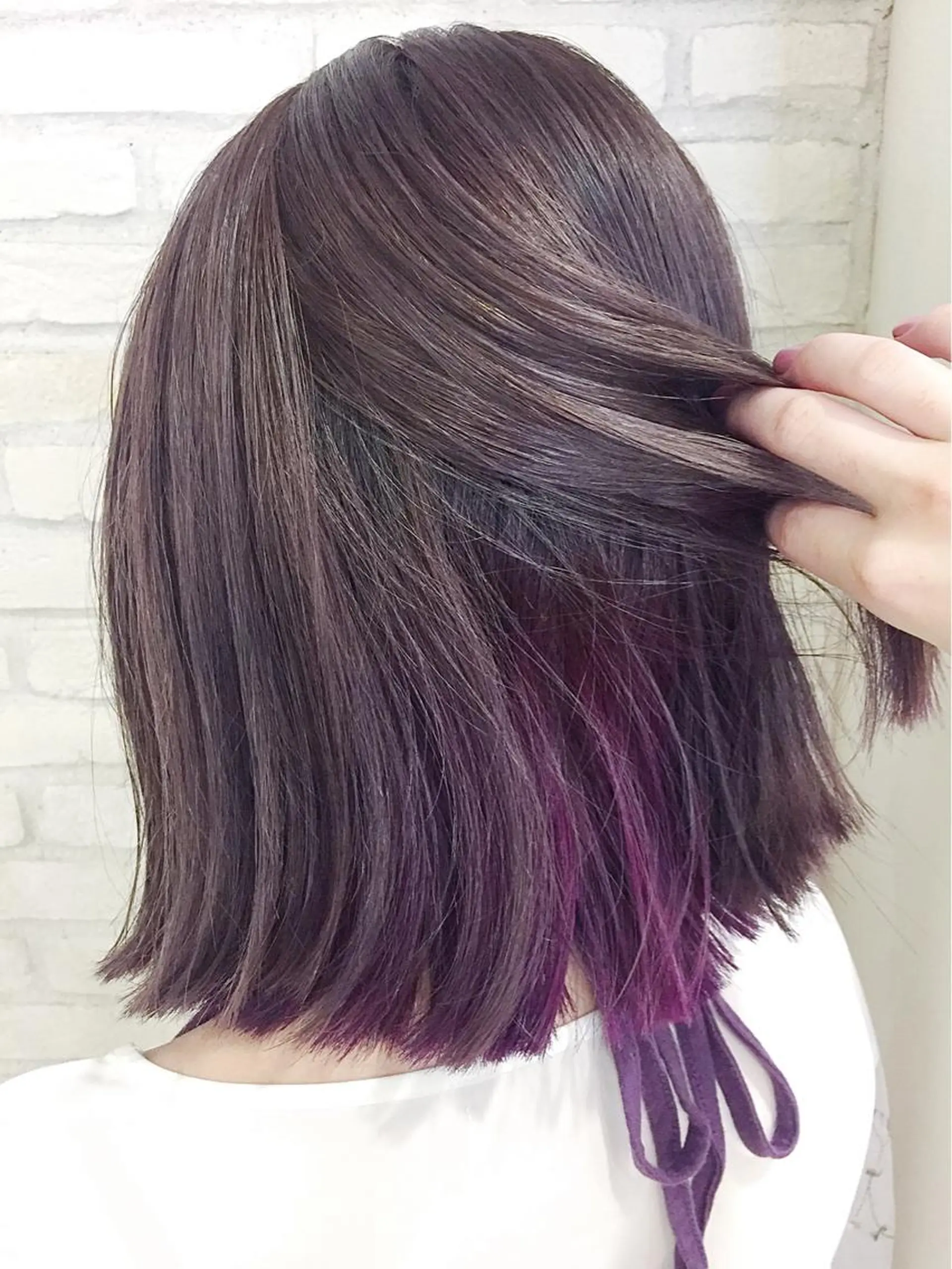ミディアム カラー アッシュ ラベンダーカラー ラベンダーアッシュ パープルカラー HAUS 片山みほのヘアスタイル