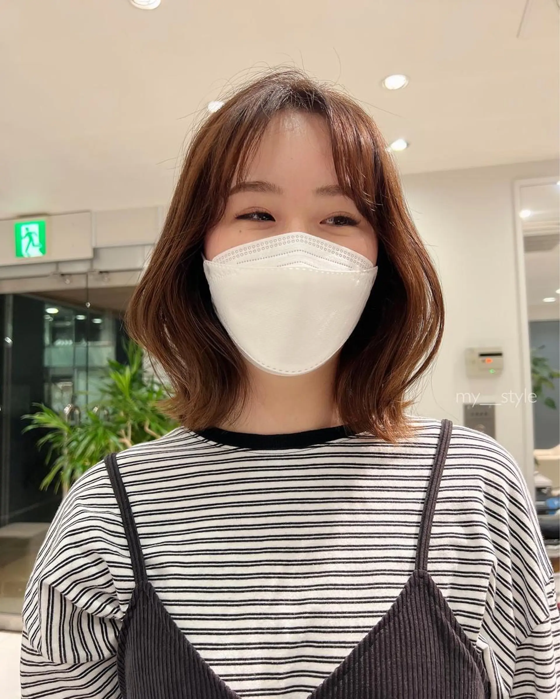 ミディアム カラー ✨まとまるボブ/ 切りっぱなし/ユキナのヘアスタイル