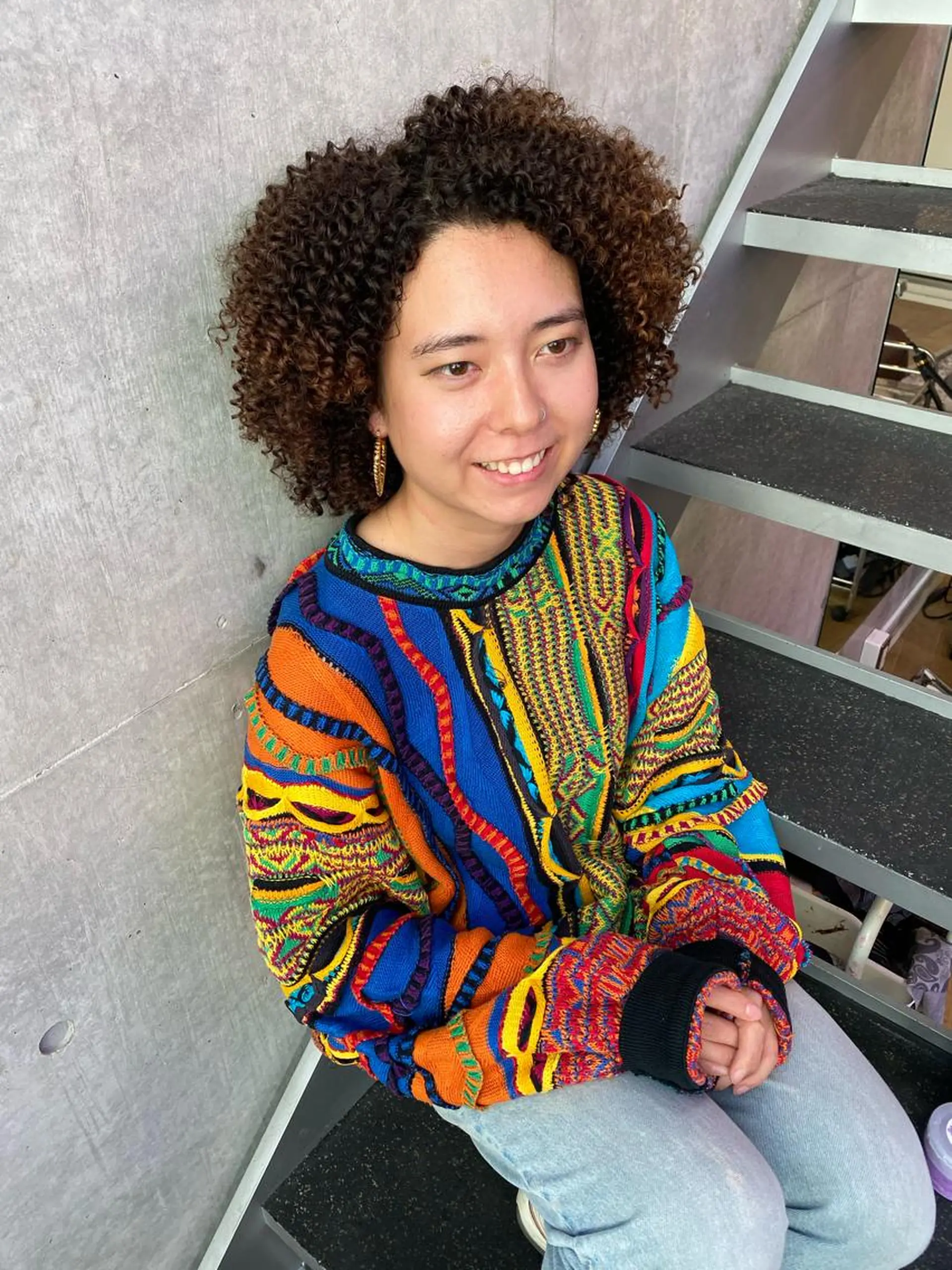 セミロング カラー パーマ ヘアアレンジ キッズ ネイル マツエク・マツパ アイブロウ 中元 淳のヘアスタイル