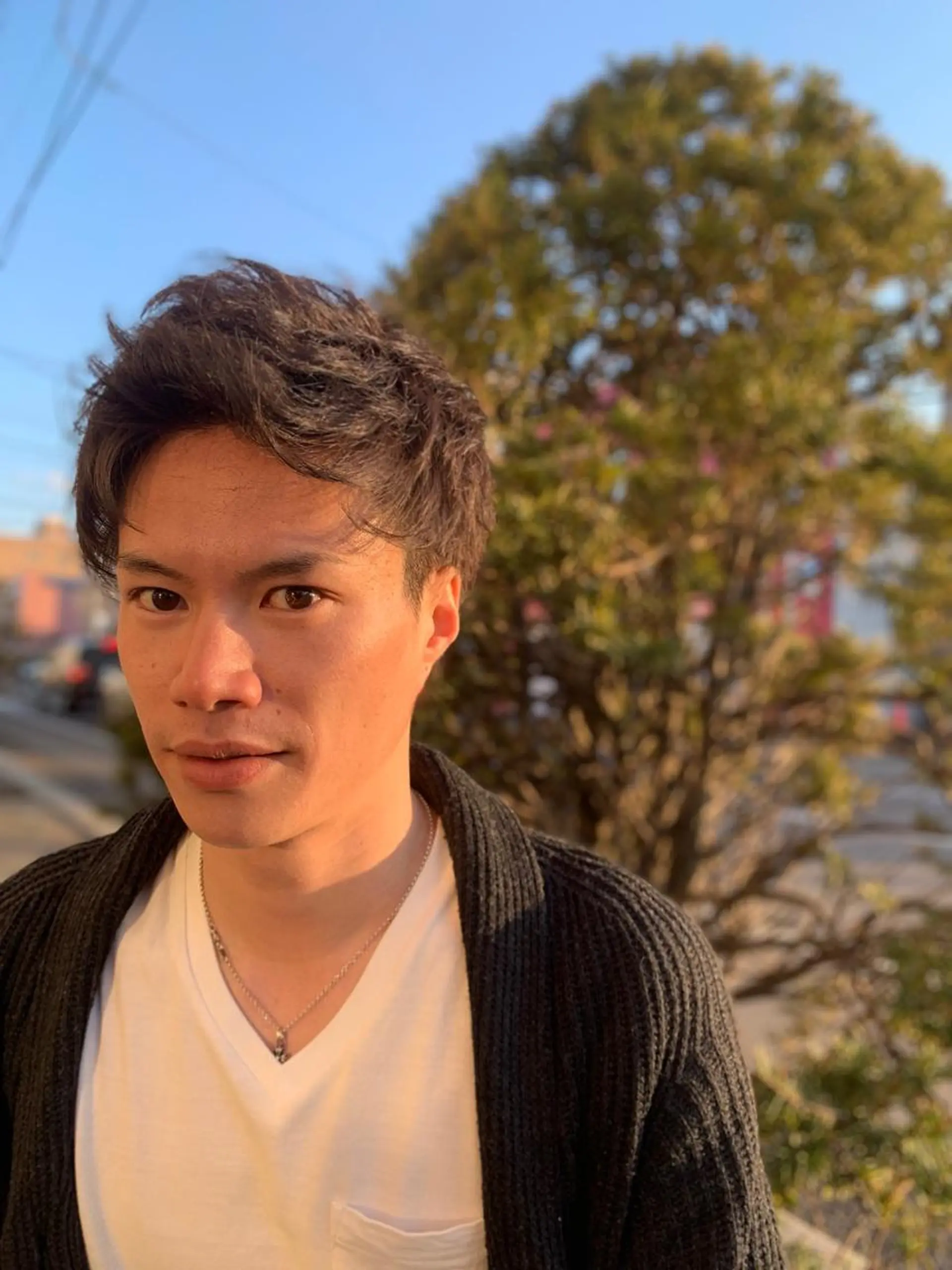 ショート アッシュ アッシュグレー カット 天羽 宏一のヘアスタイル